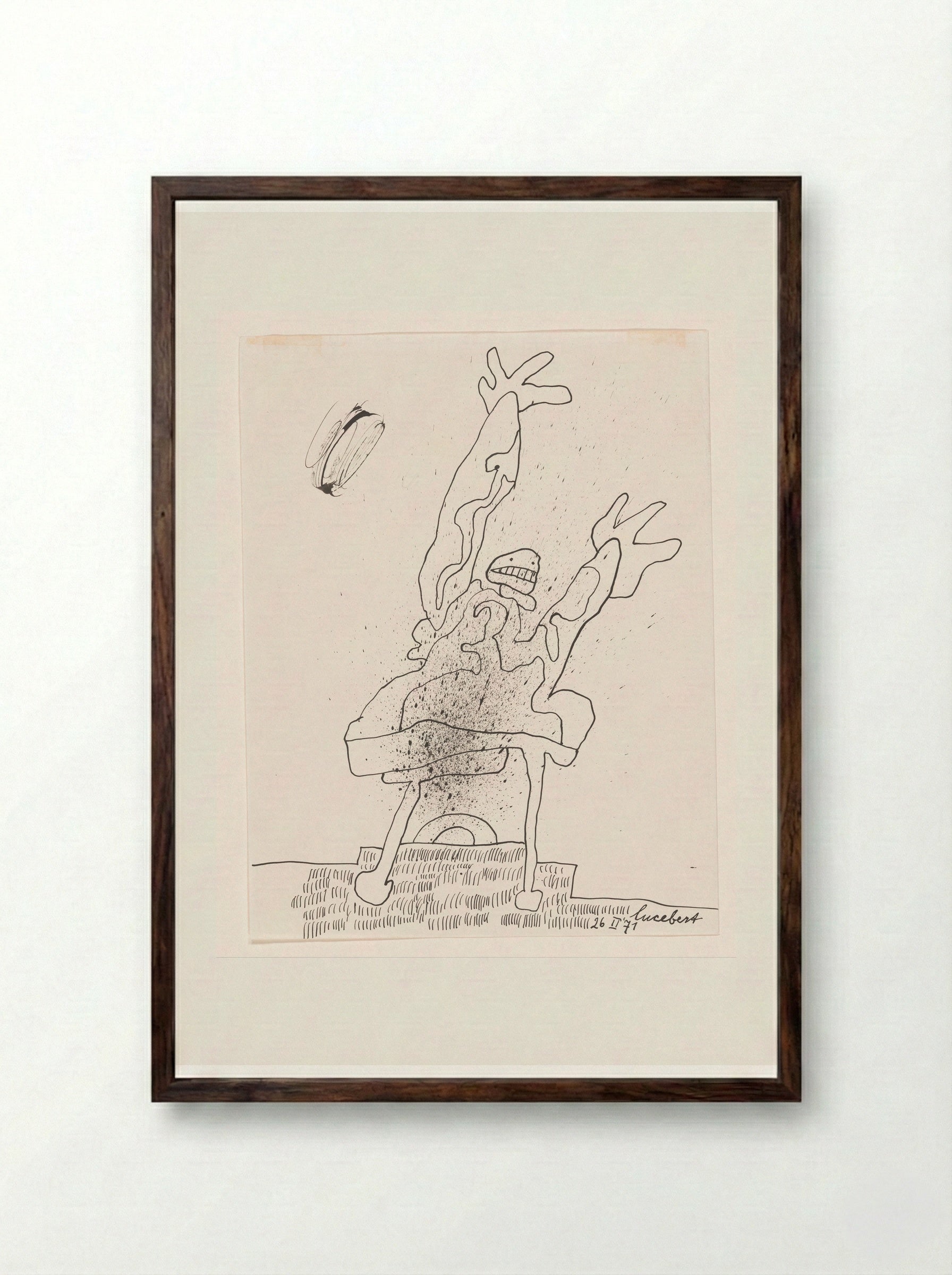 Goal V - Lucebert - Framed Print Dark Wood