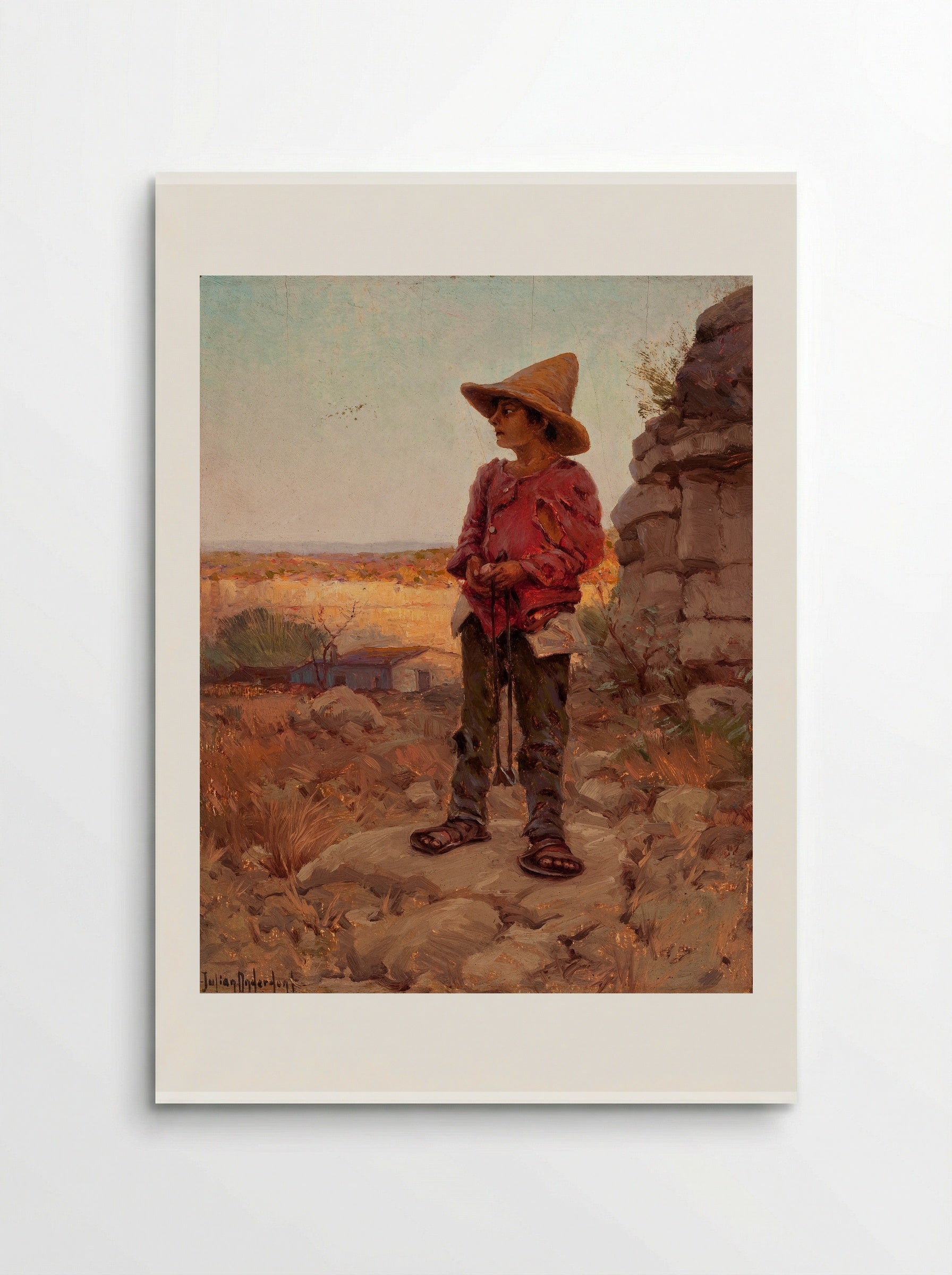 Goat Herder at the San Antonio Quarry - Robert Julian Onderdonk - Poster