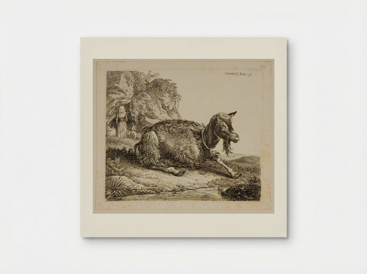 Goat and Shepherdess - Johann Christian Reinhart - Poster