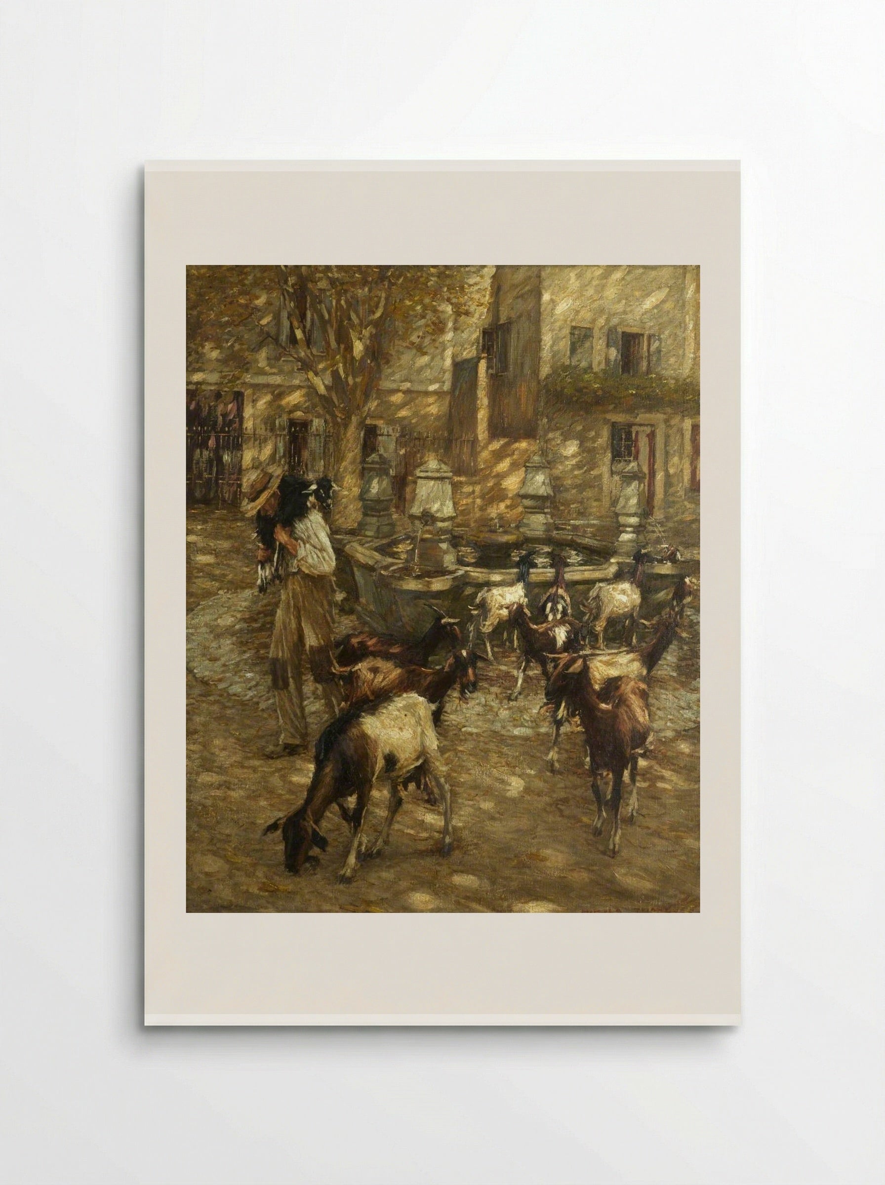 Goats at a Fountain - Henry Herbert La Thangue - Poster