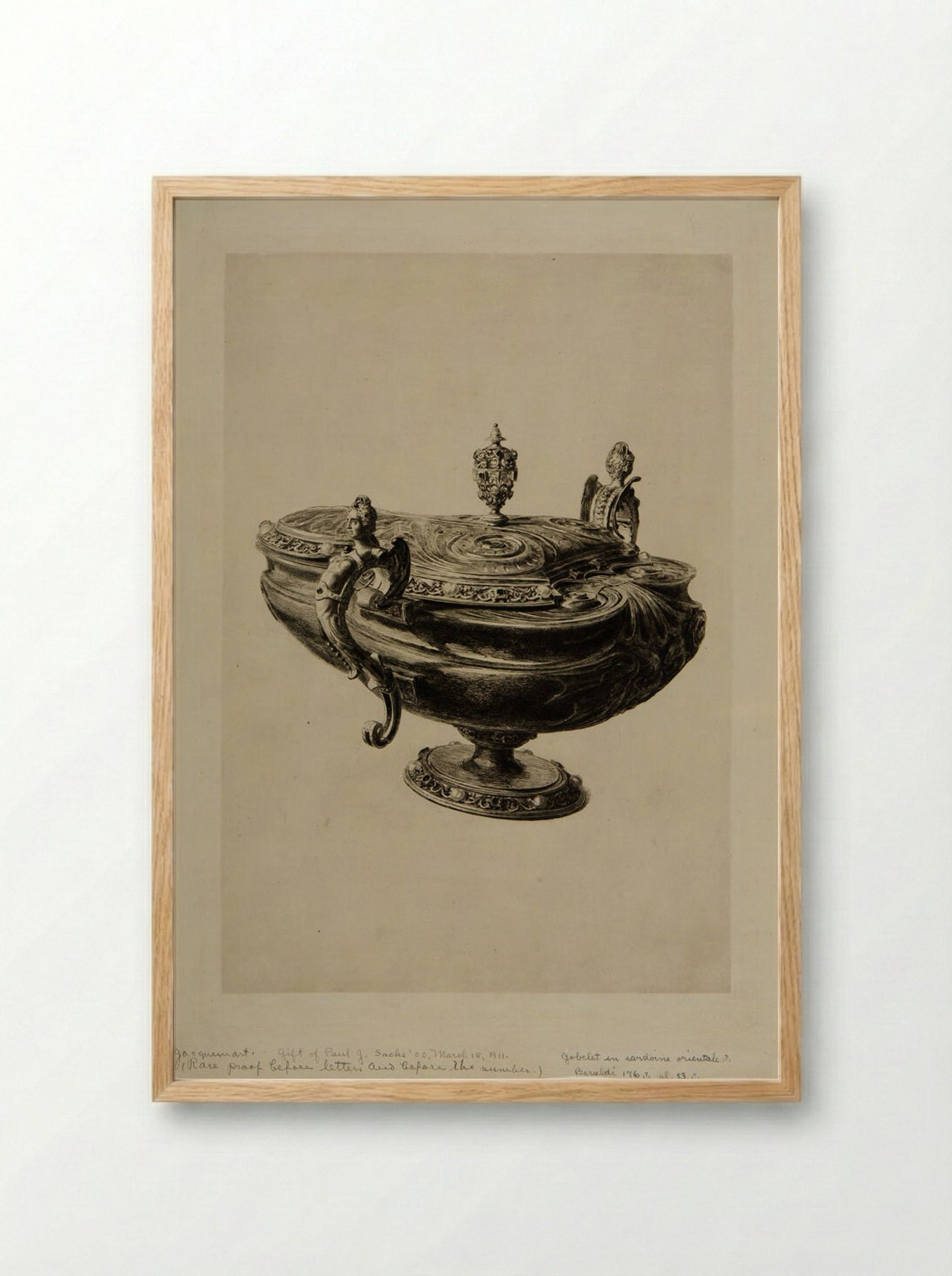 Goblet of Oriental Sardonyx - Jules Ferdinand Jacquemart - Framed Print Wood