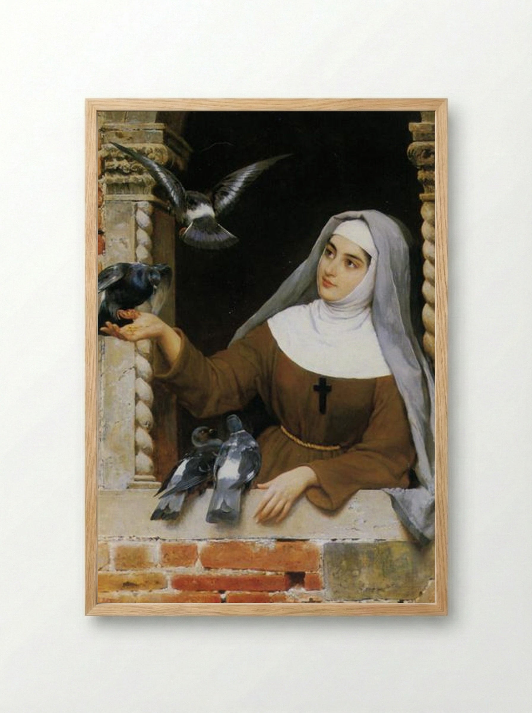God's Creatures - Eugene de Blaas - Framed Print Wood