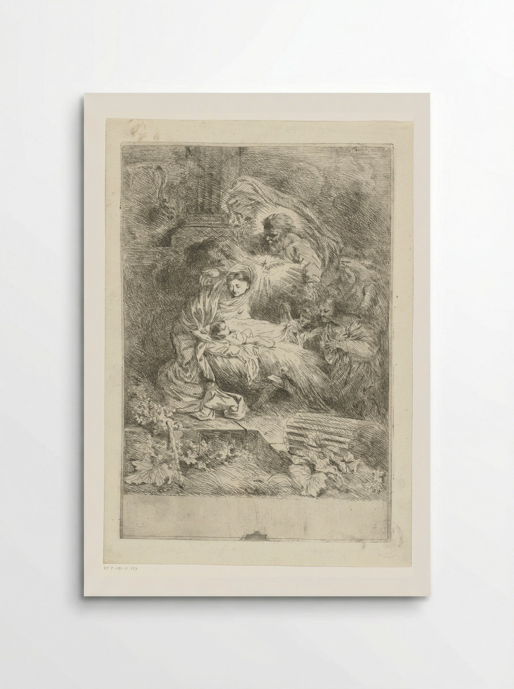 God the Father with Mary and Child - Giovanni Benedetto Castiglione - Poster