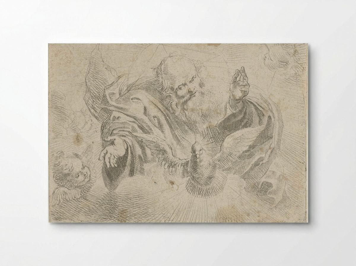 God the Father with the Dove of the Holy Spirit - Jan Miel - Poster