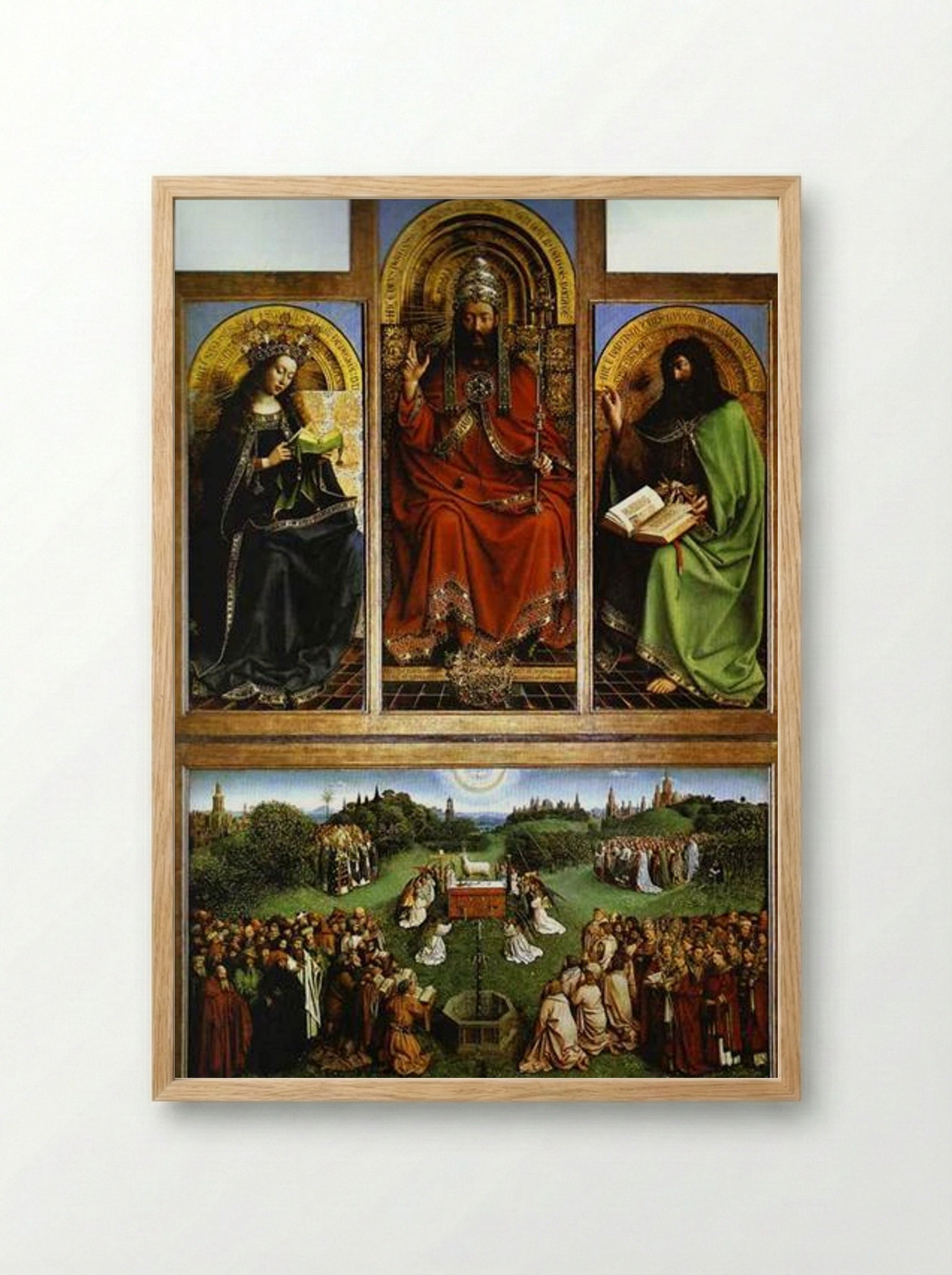 God the Father - Jan van Eyck - Framed Print Wood