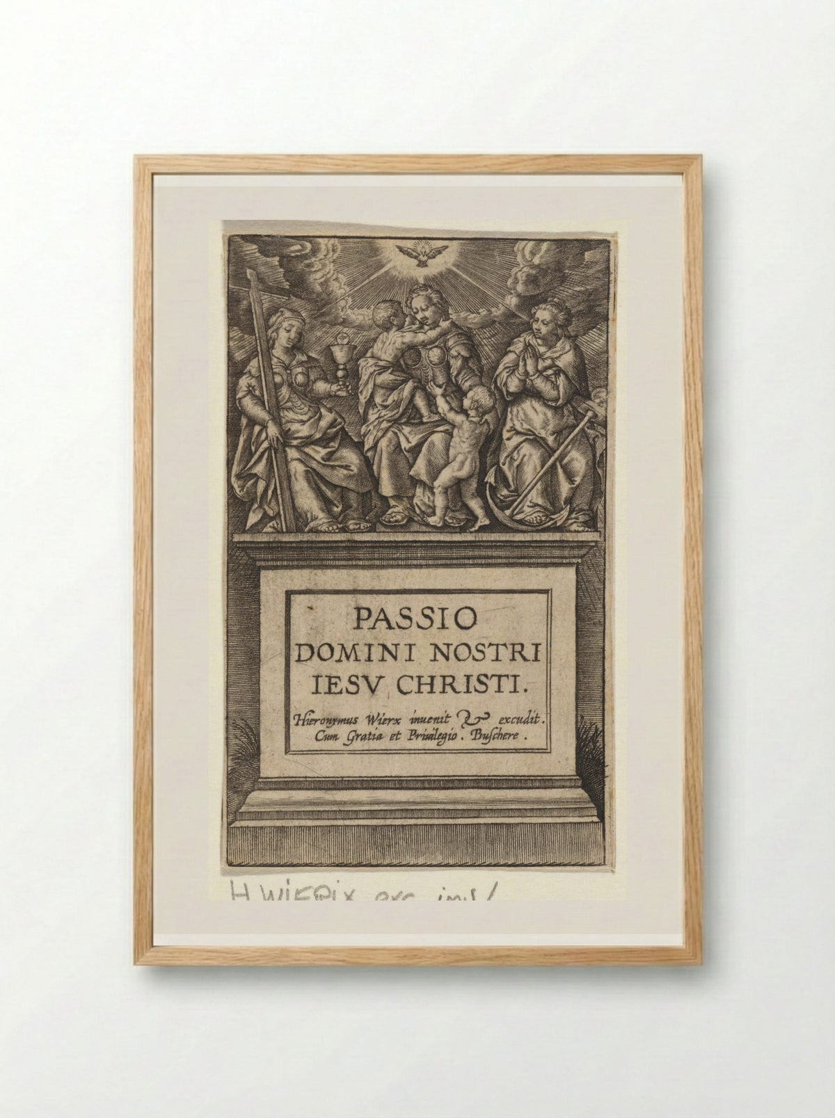 Goddelijke deugden - Hieronymus Wierix - Framed Print Wood