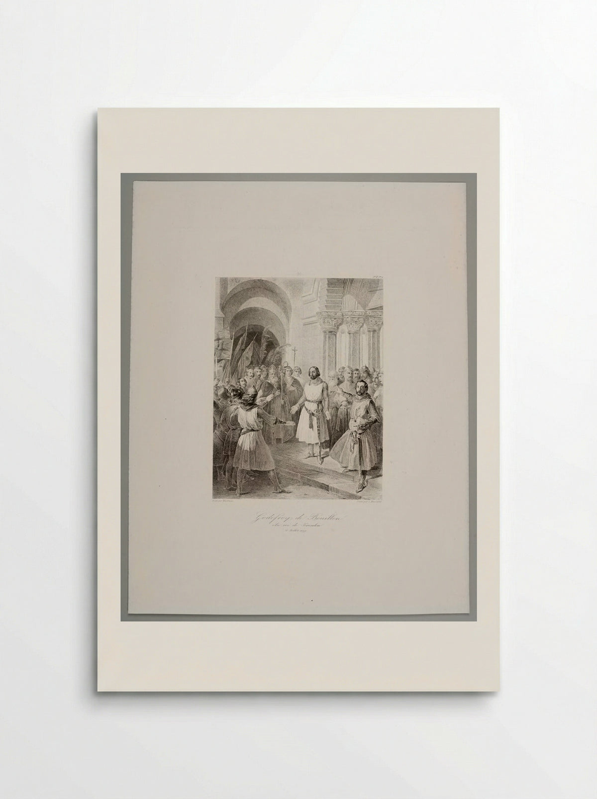 Godefroy de Bouillon chosen King of Jerusalem - Léopold Massard - Poster