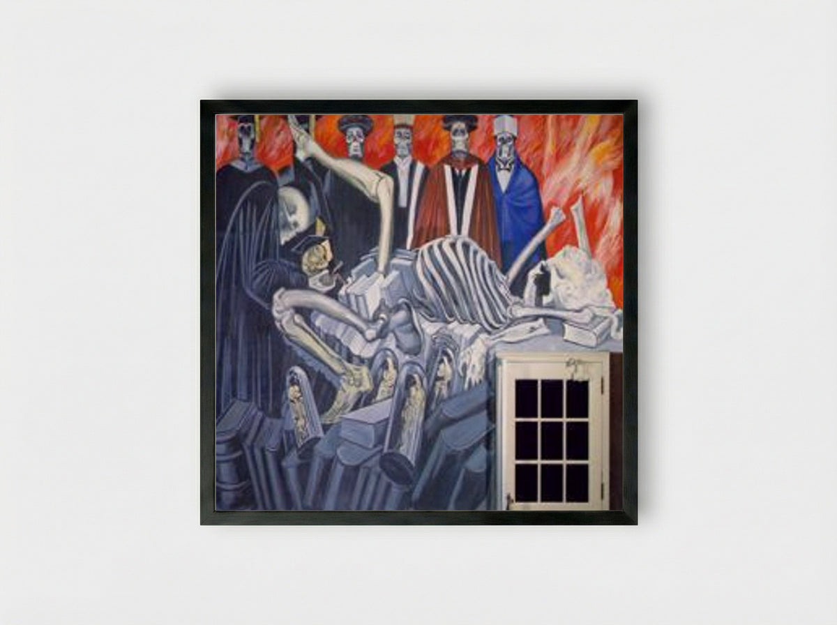 Gods of the Modern World (The Epic of American Civilization) - José Clemente Orozco - Framed Print Black