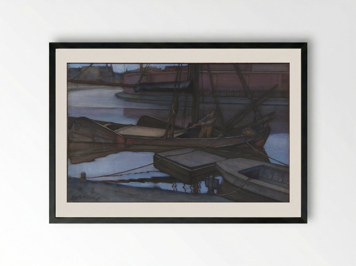 Going Fishing - Piet Mondrian - Framed Print Black