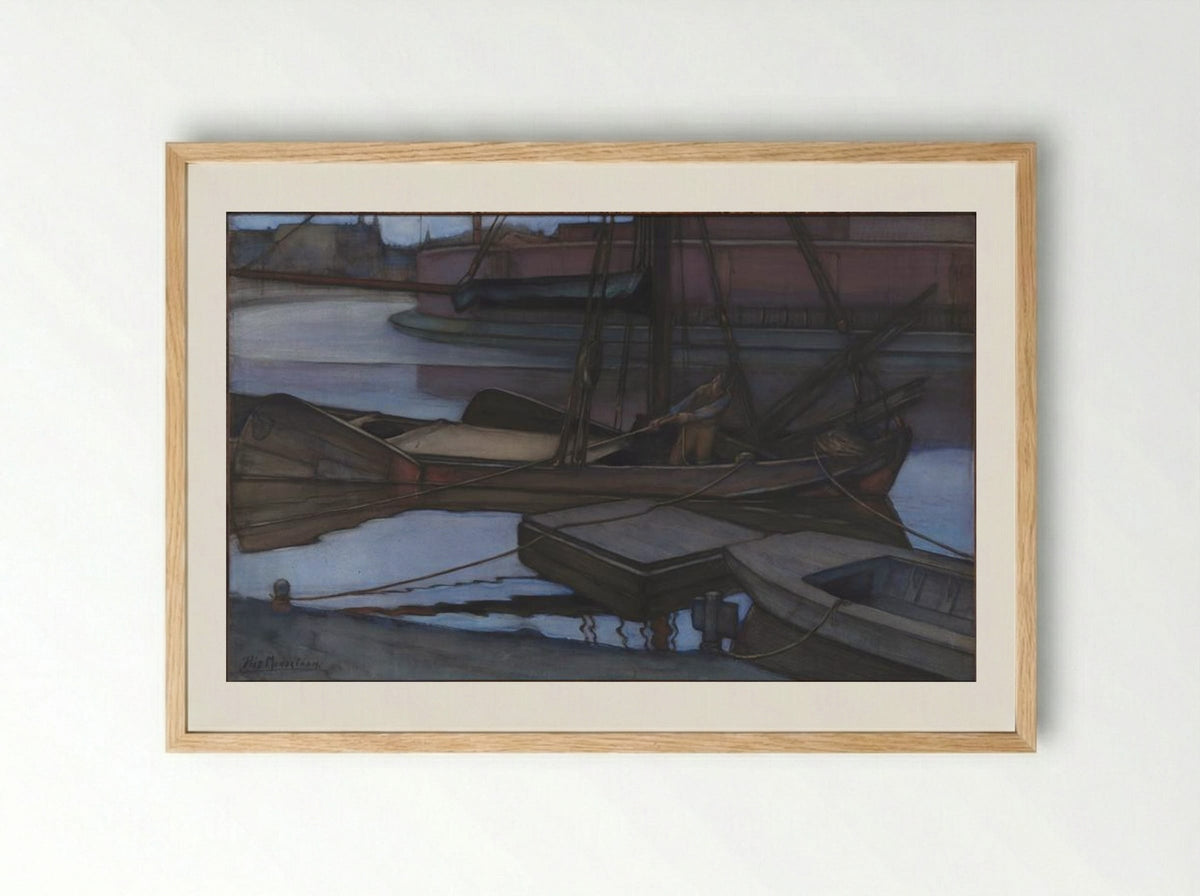 Going Fishing - Piet Mondrian - Framed Print Wood