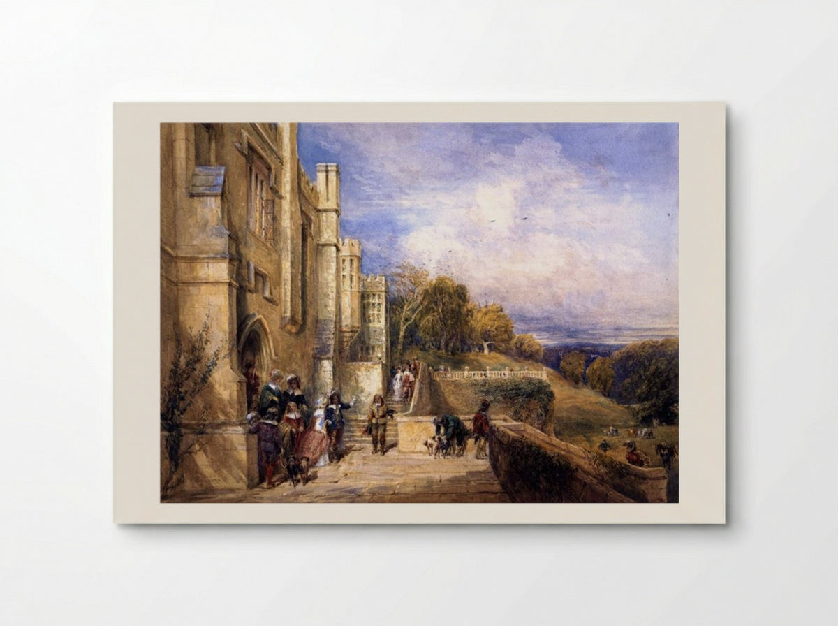 Going Out Hawking - David Cox - Poster