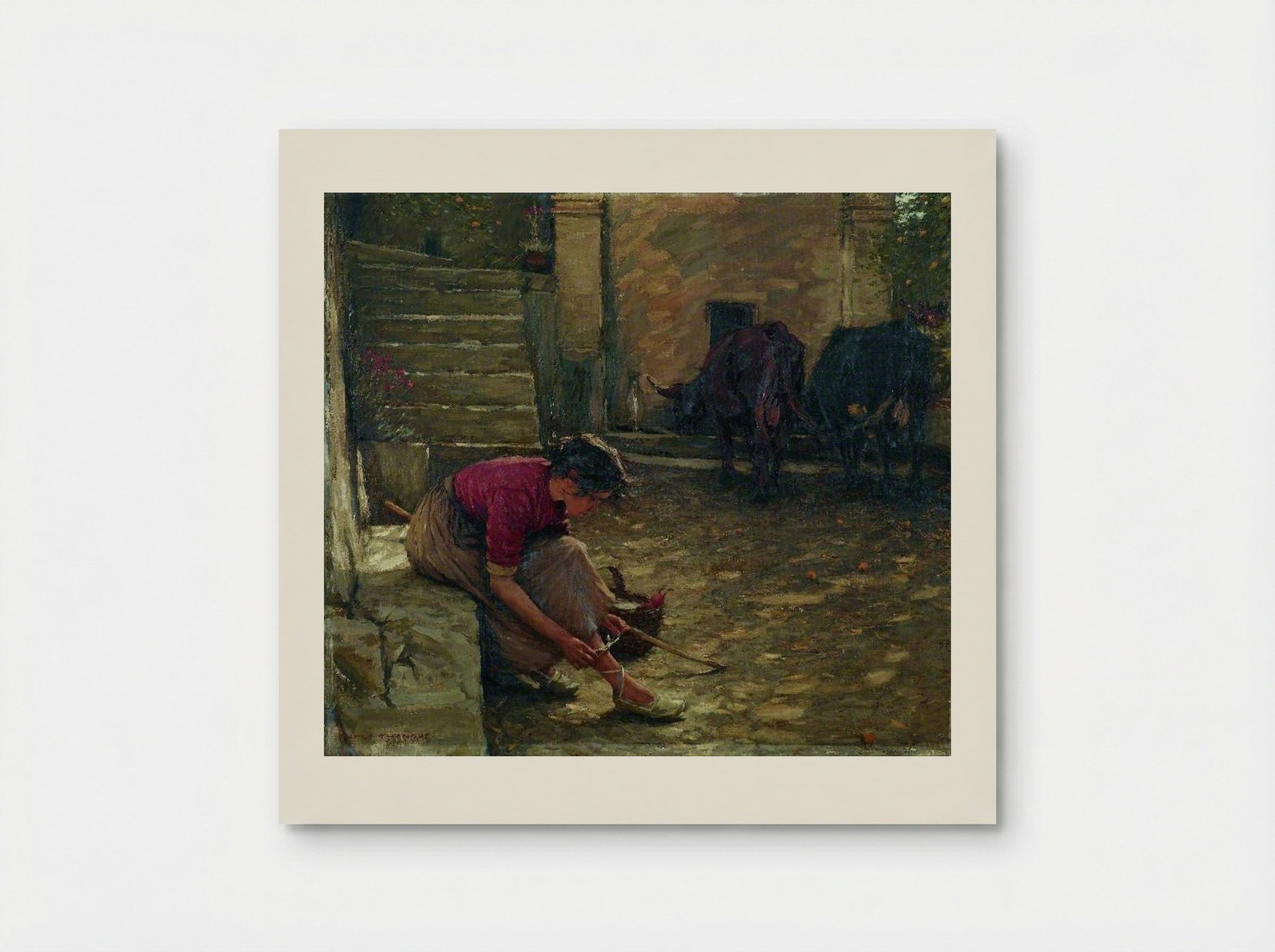 Going out with the Cows - Henry Herbert La Thangue - Poster