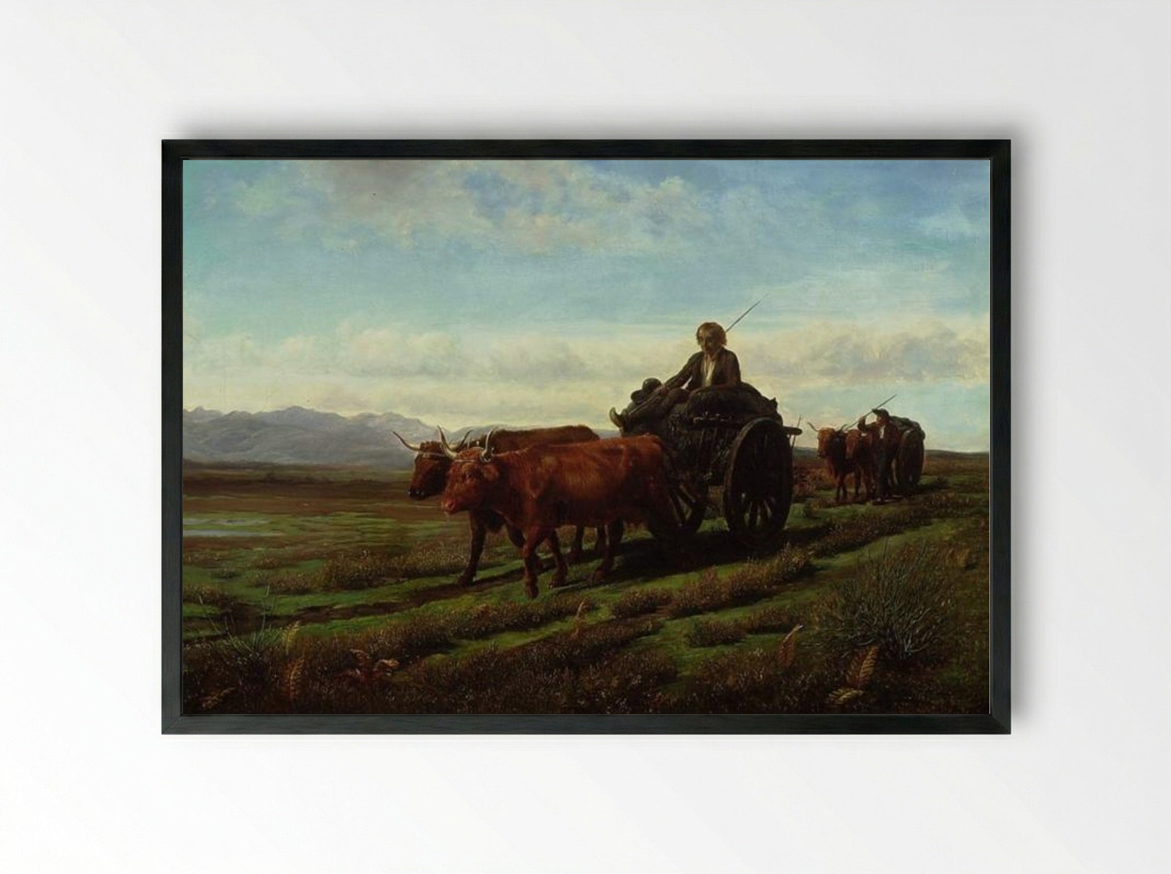 Going to Market - Rosa Bonheur - Framed Print Black