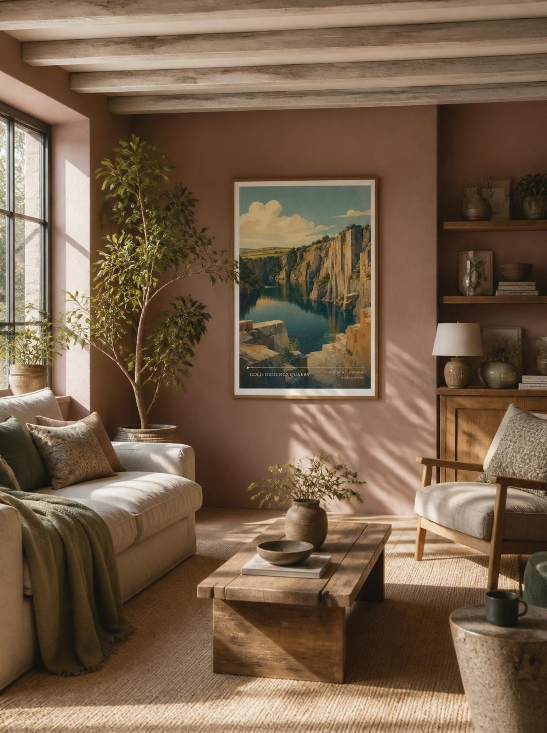 Gold Diggings Quarry United Kingdom Travel Poster - Lifestyle