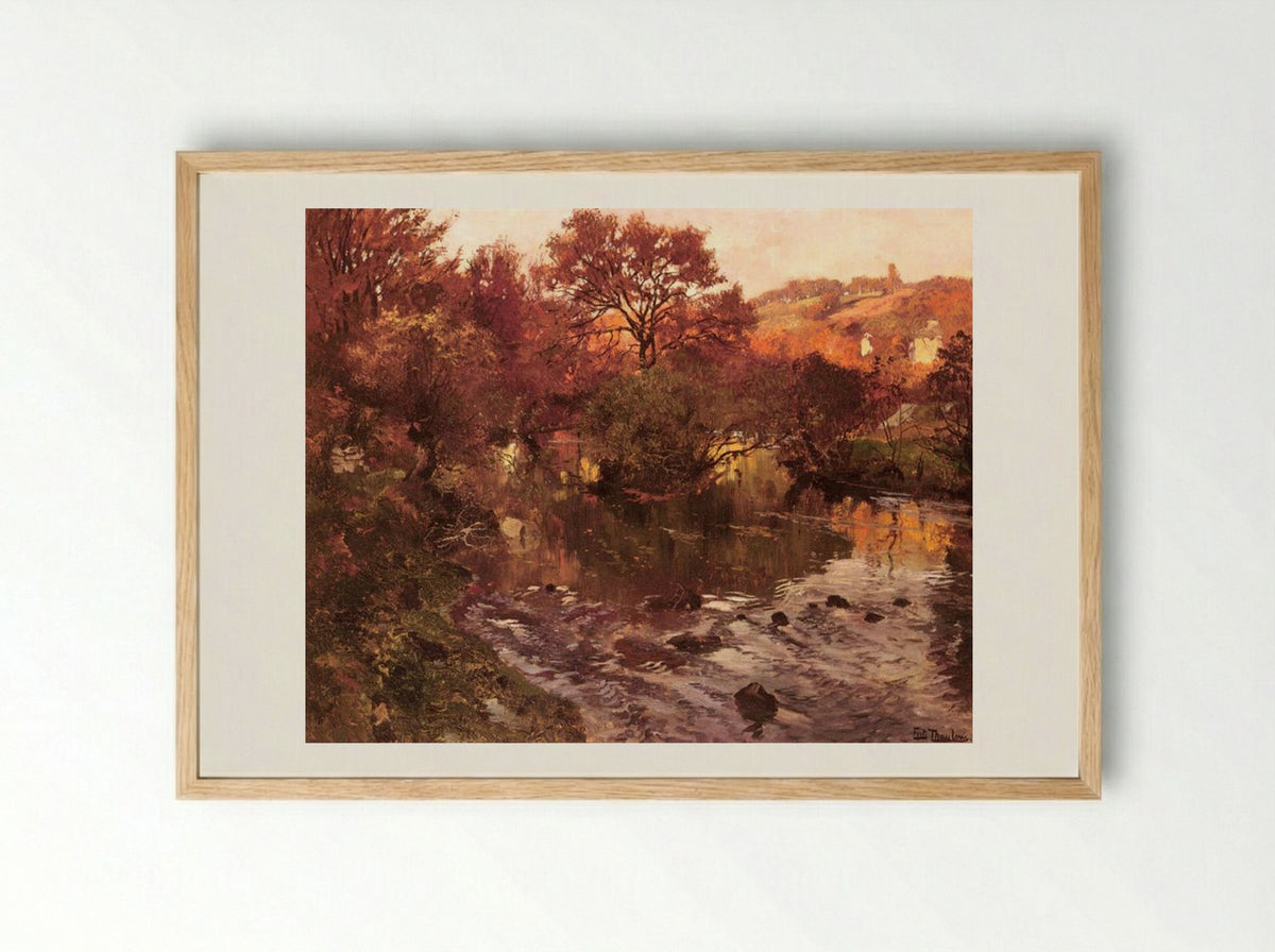 Golden Autumn, Brittany - Frits Thaulow - Framed Print Wood