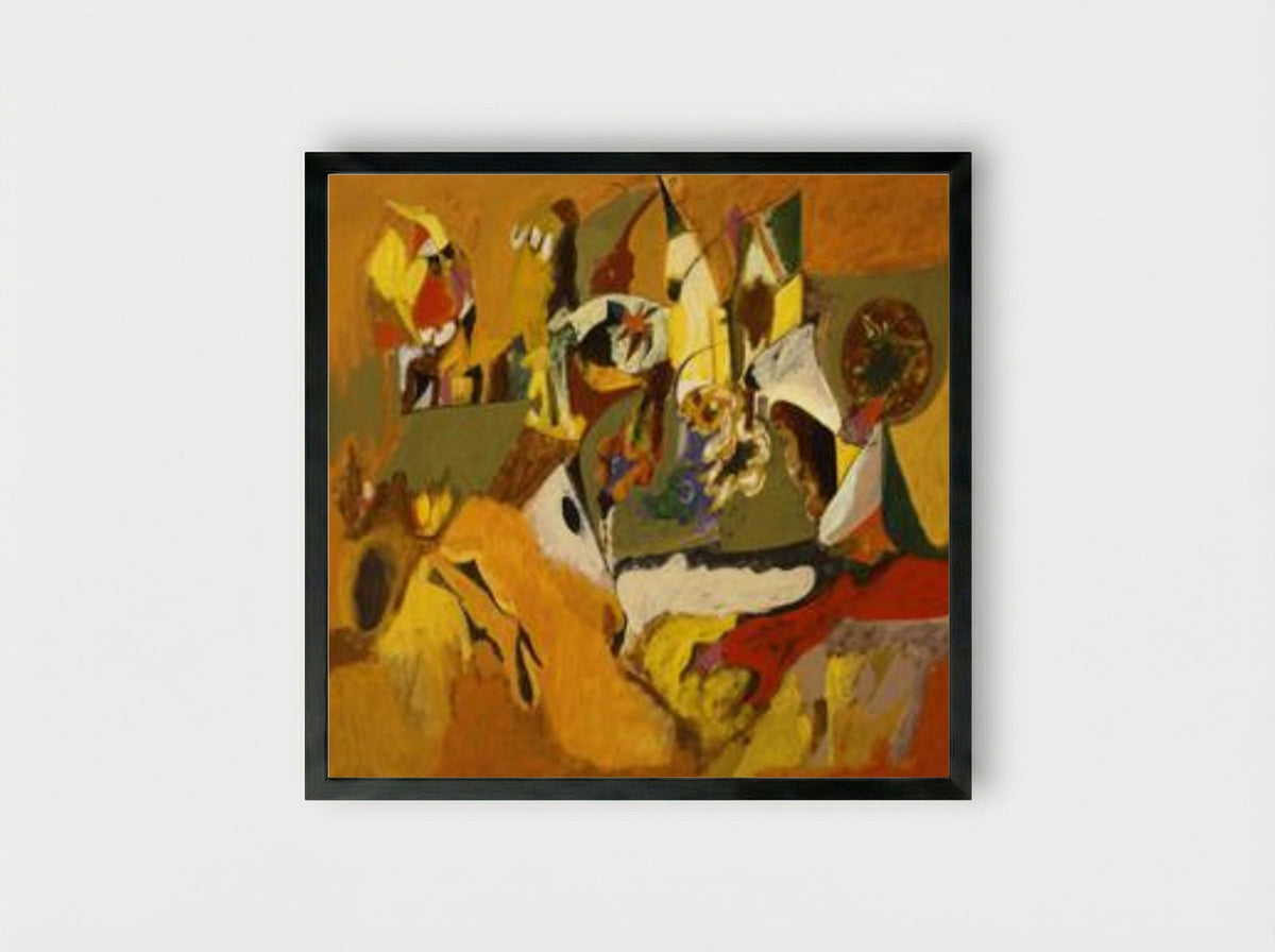 Golden Brown Painting - Arshile Gorky - Framed Print Black