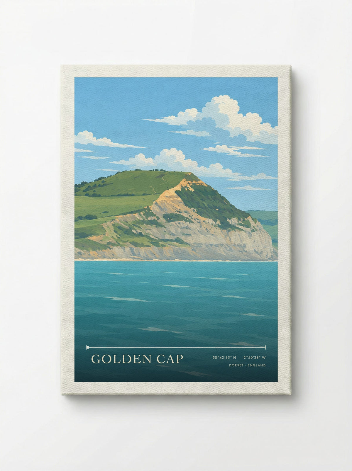 Golden Cap Dorset | Travel Poster - Canvas