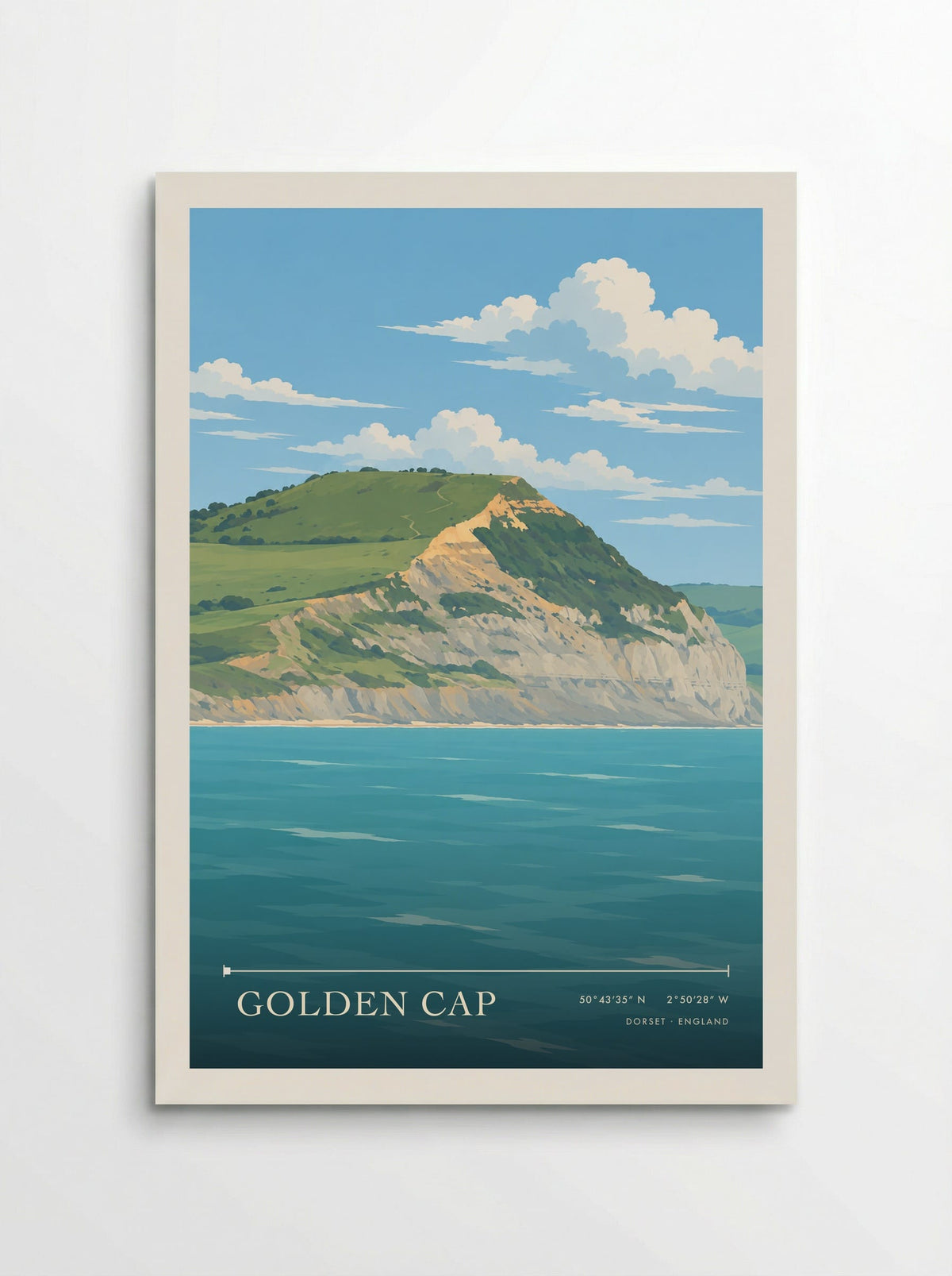 Golden Cap Dorset | Travel Poster - Poster