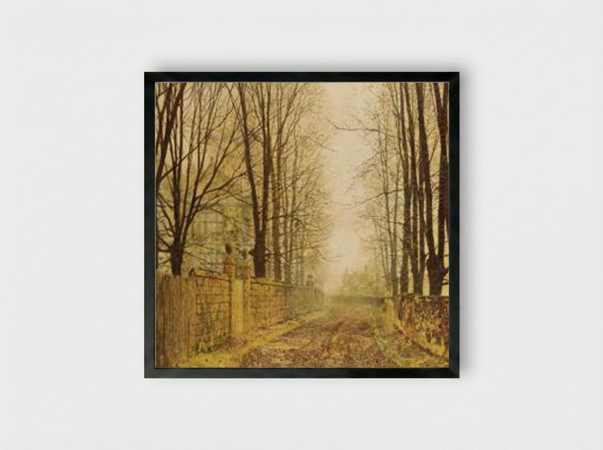 Golden Eve - John Atkinson Grimshaw - Framed Print Black