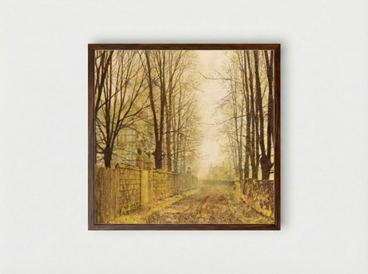 Golden Eve - John Atkinson Grimshaw - Framed Print Dark Wood