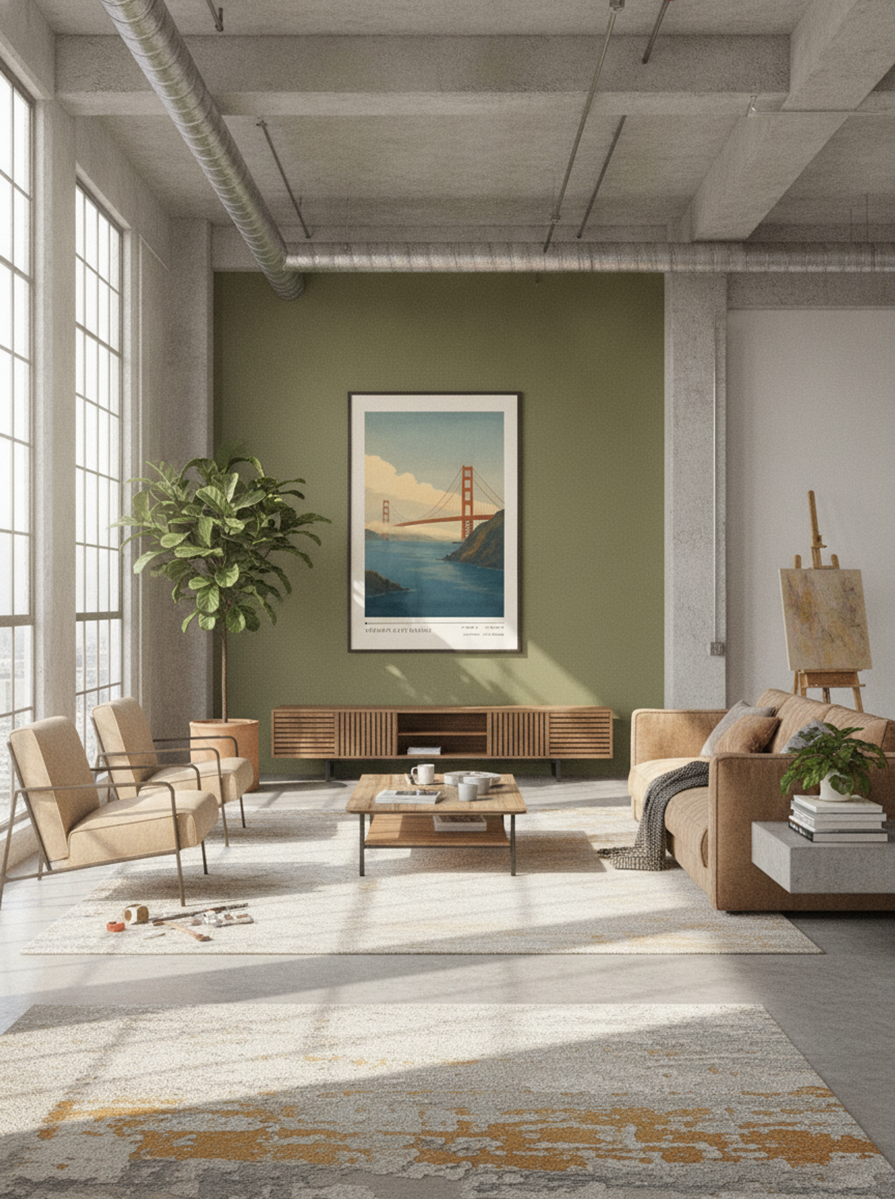 Golden Gate Bridge Travel Poster Artwork - Lifestyle