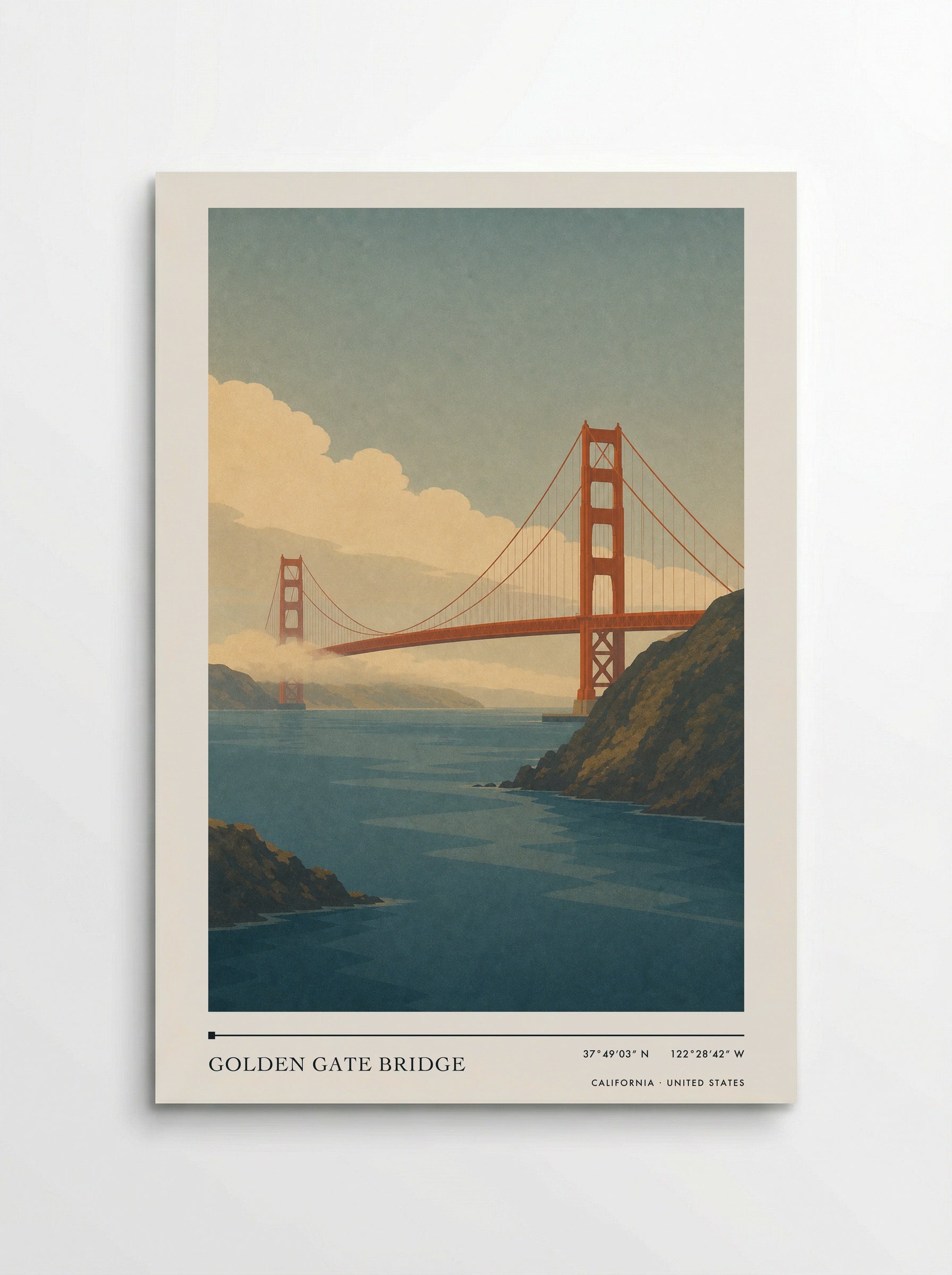 Golden Gate Bridge Travel Poster Artwork - Poster