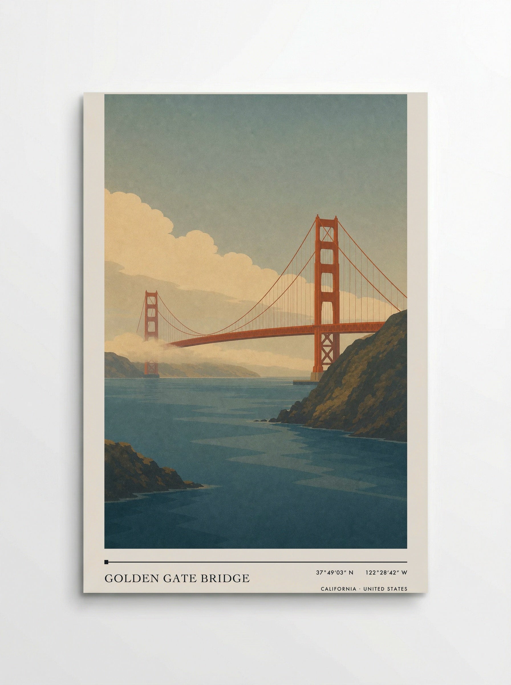 Golden Gate Bridge Travel Poster Artwork - Poster