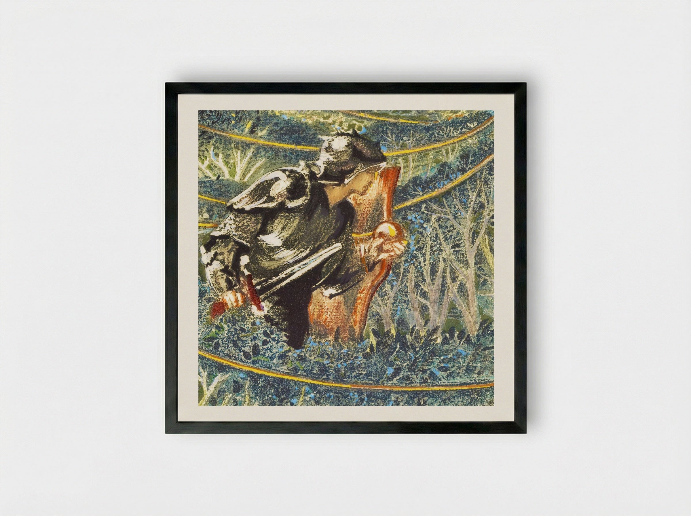 Golden Thread from The Flower Book - Edward Burne-Jones - Framed Print Black