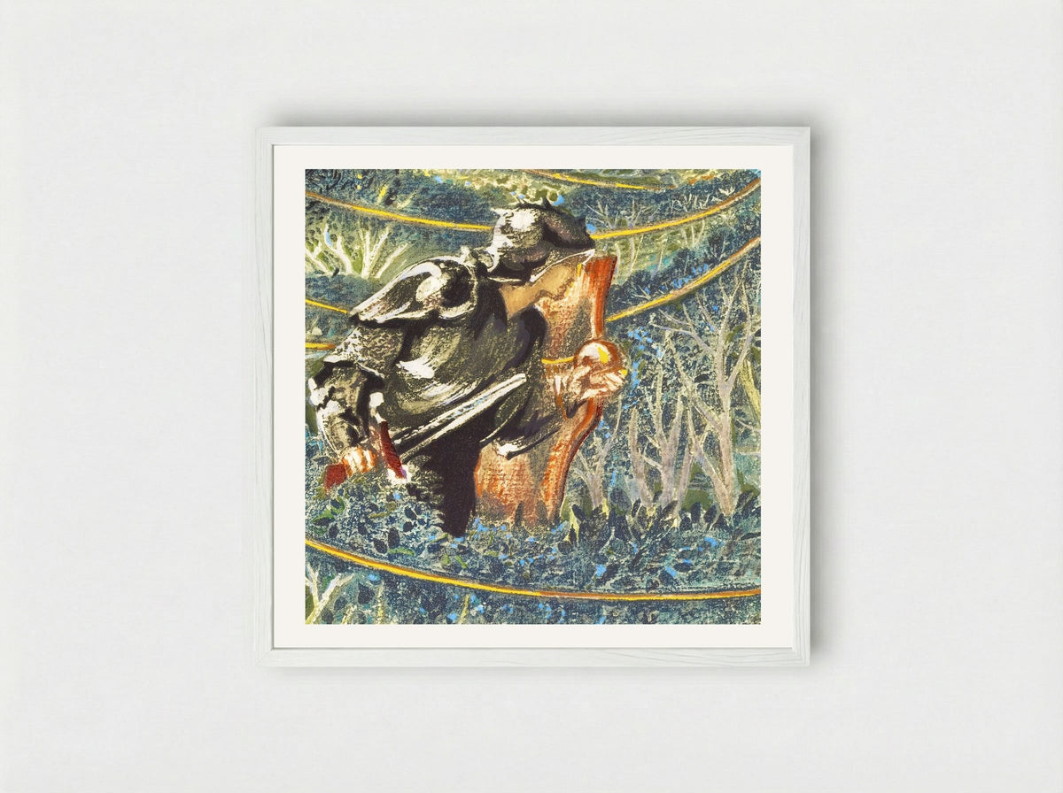 Golden Thread from The Flower Book - Edward Burne-Jones - Framed Print White