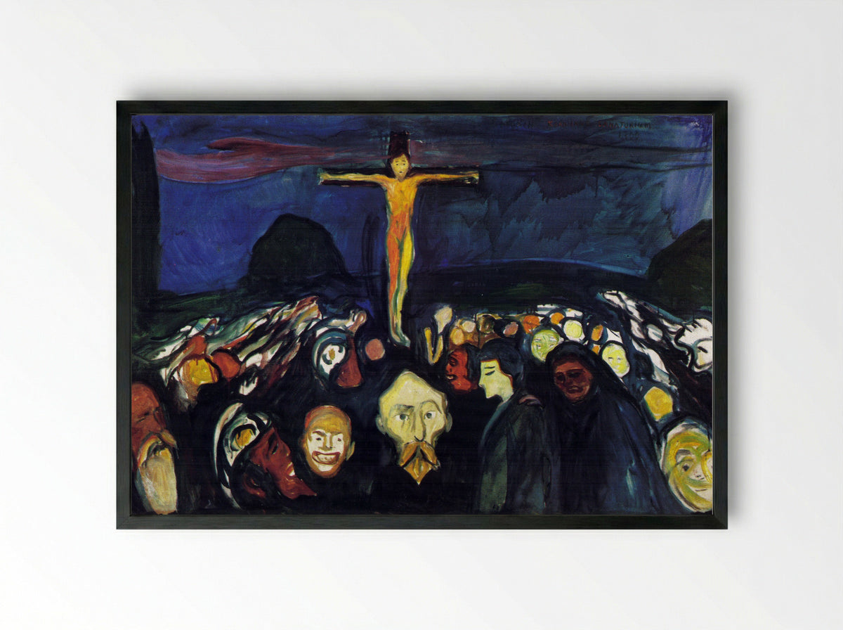 Golgotha - Edvard Munch - Framed Print Black
