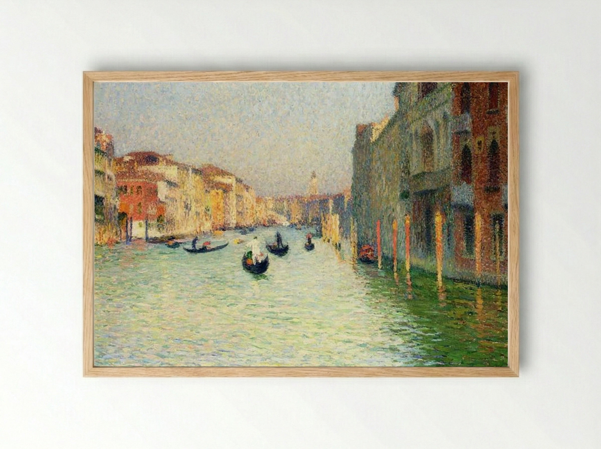 Gondolas in Venice - Henri Martin - Framed Print Wood