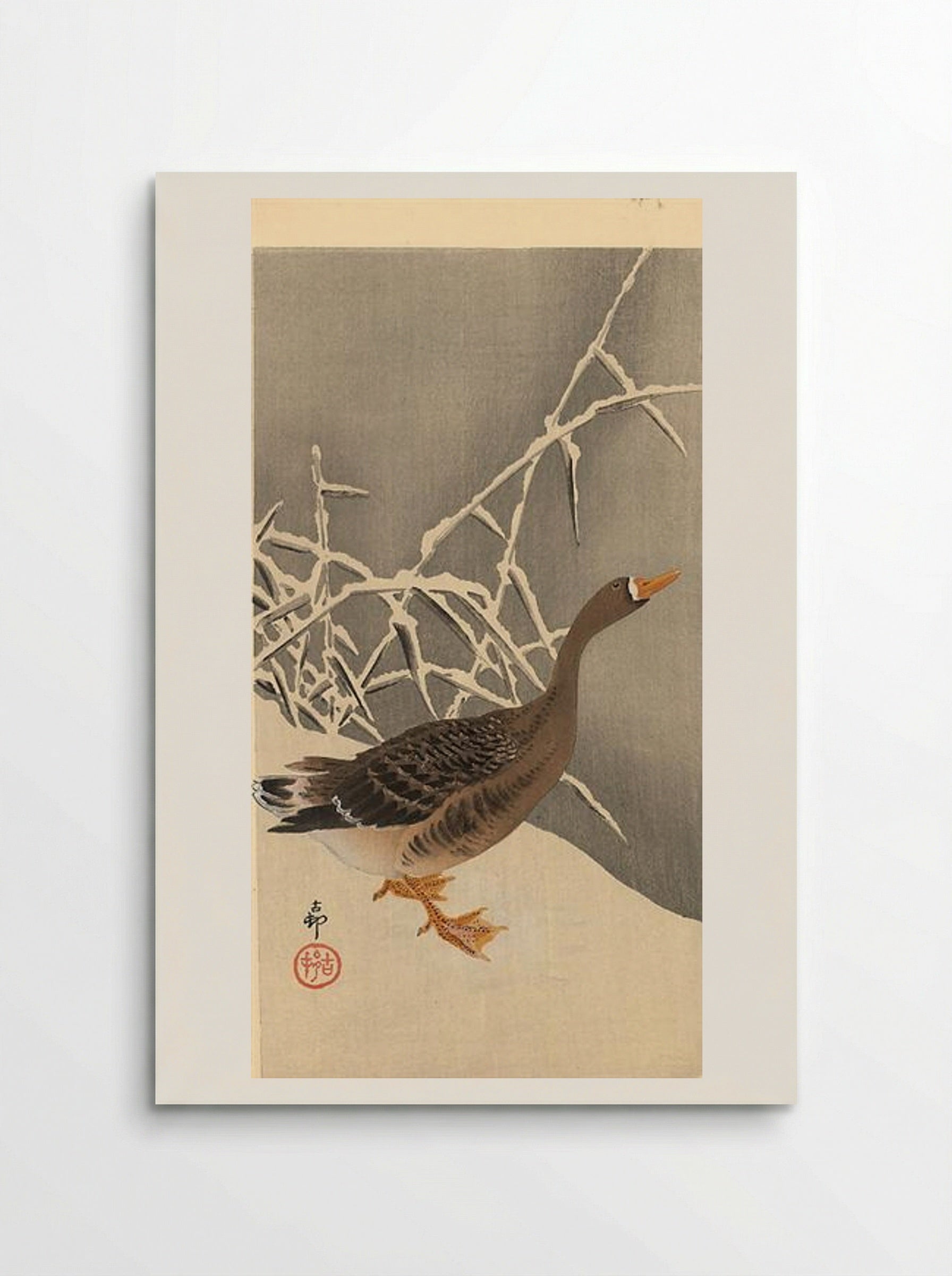 Goose on the Snow - Ohara Koson - Poster