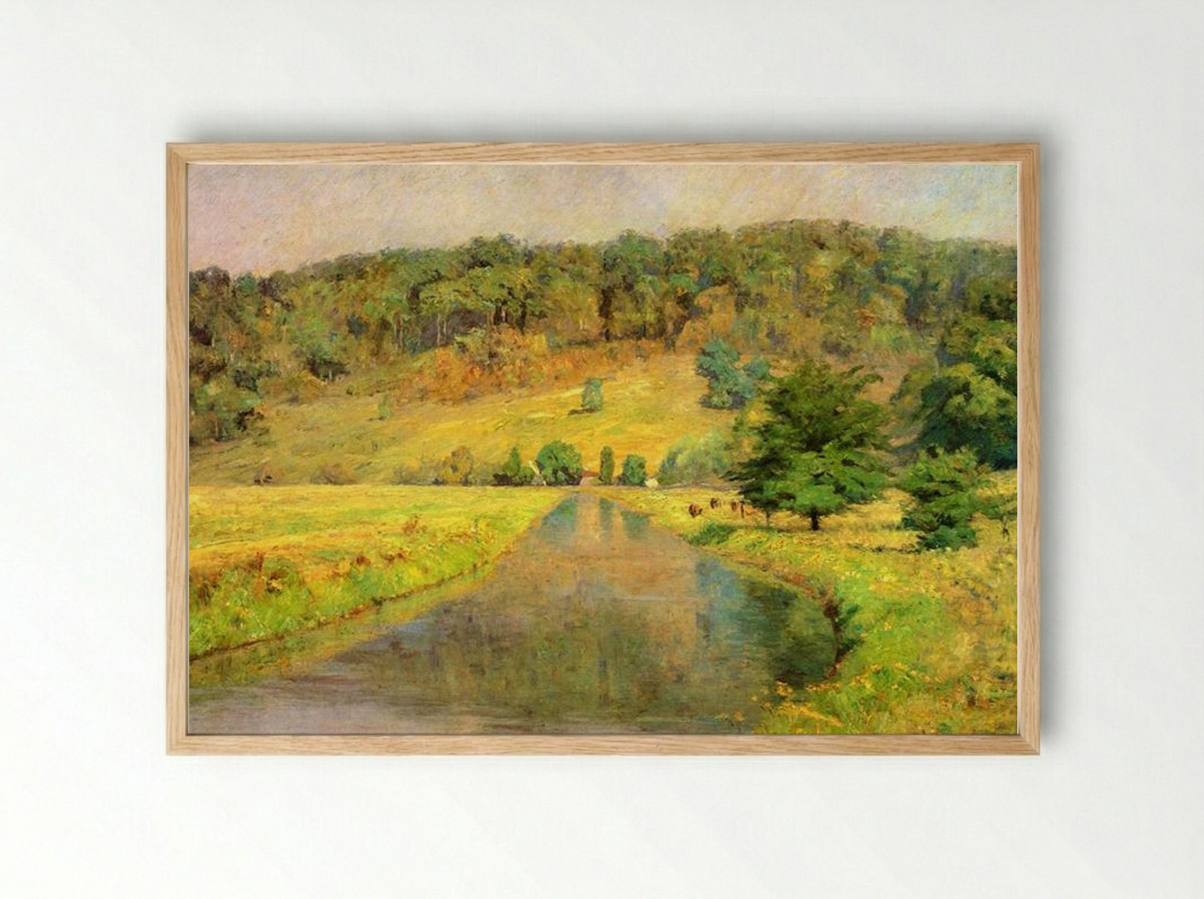 Gordon Hill - T. C. Steele - Framed Print Wood