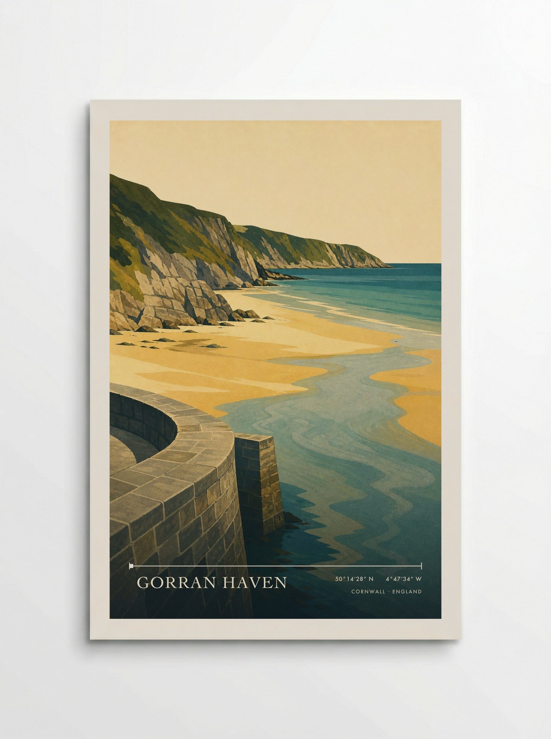 Gorran Haven Cornwall England Travel Poster - Poster