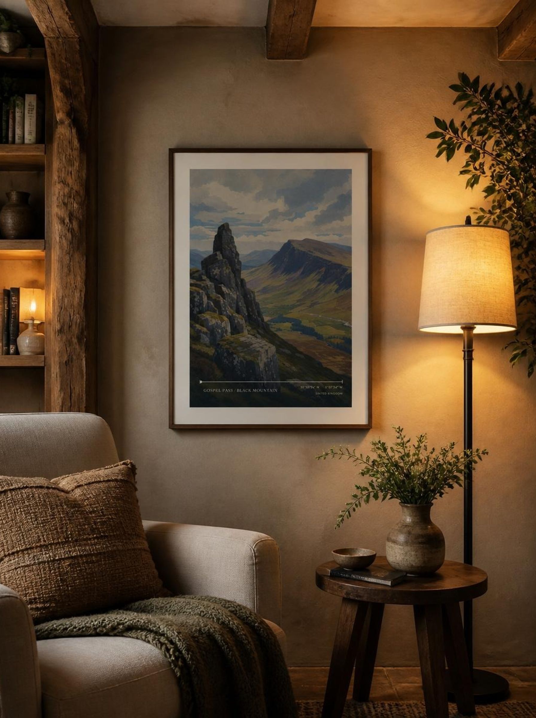 Gospel Pass / Black Mountain United Kingdom Travel Poster - Lifestyle