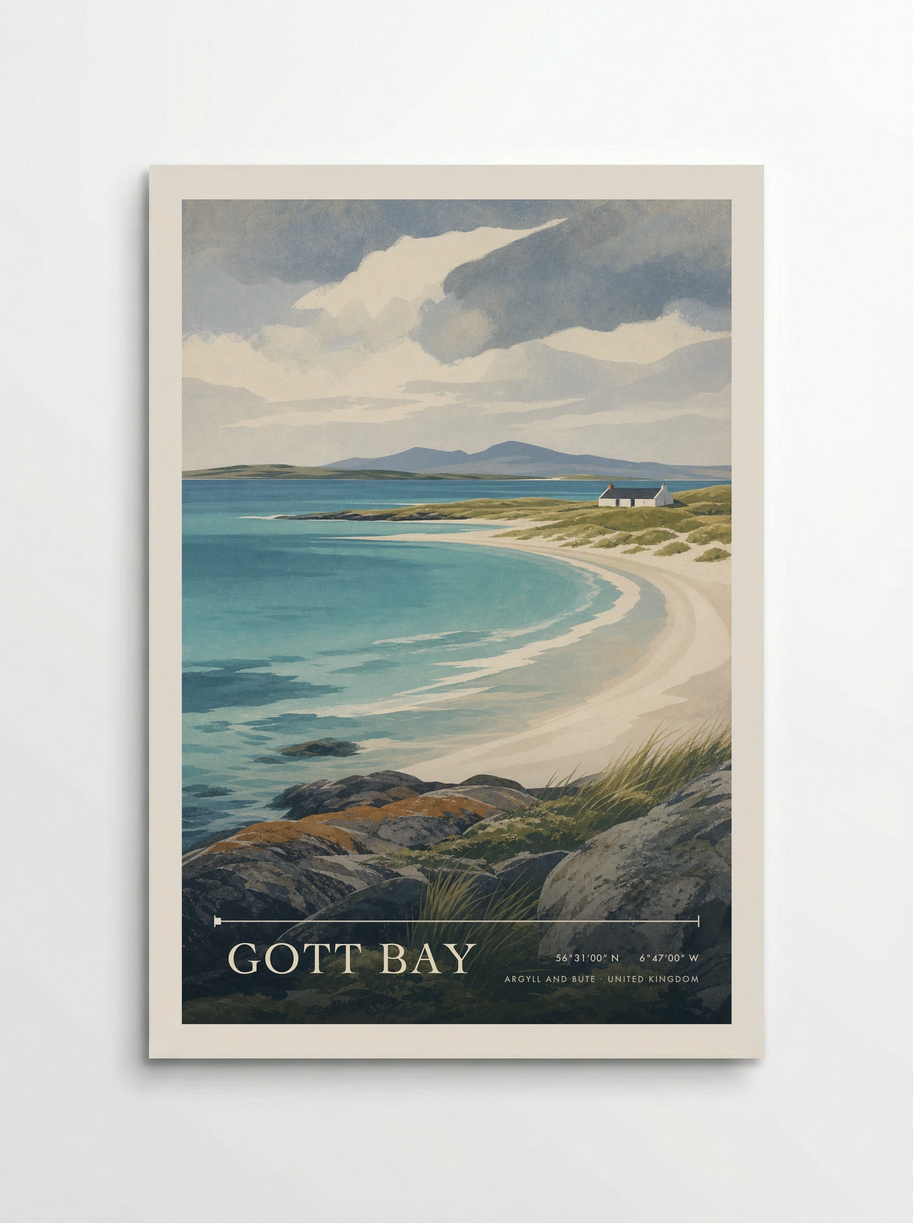 Gott Bay Argyll and Bute United Kingdom Travel Poster - Poster