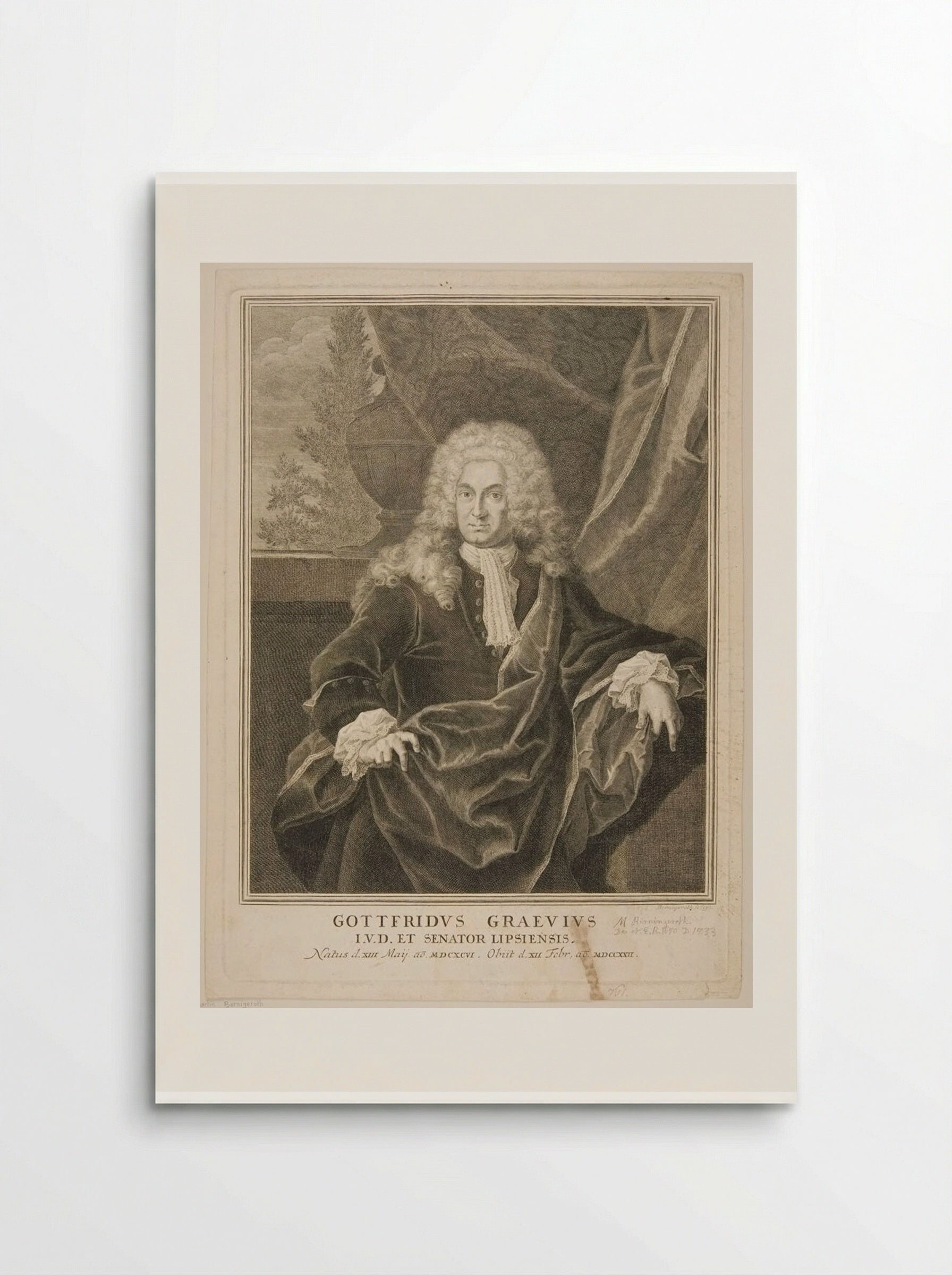 Gottfried Graevius - Johann Martin Bernigeroth - Poster