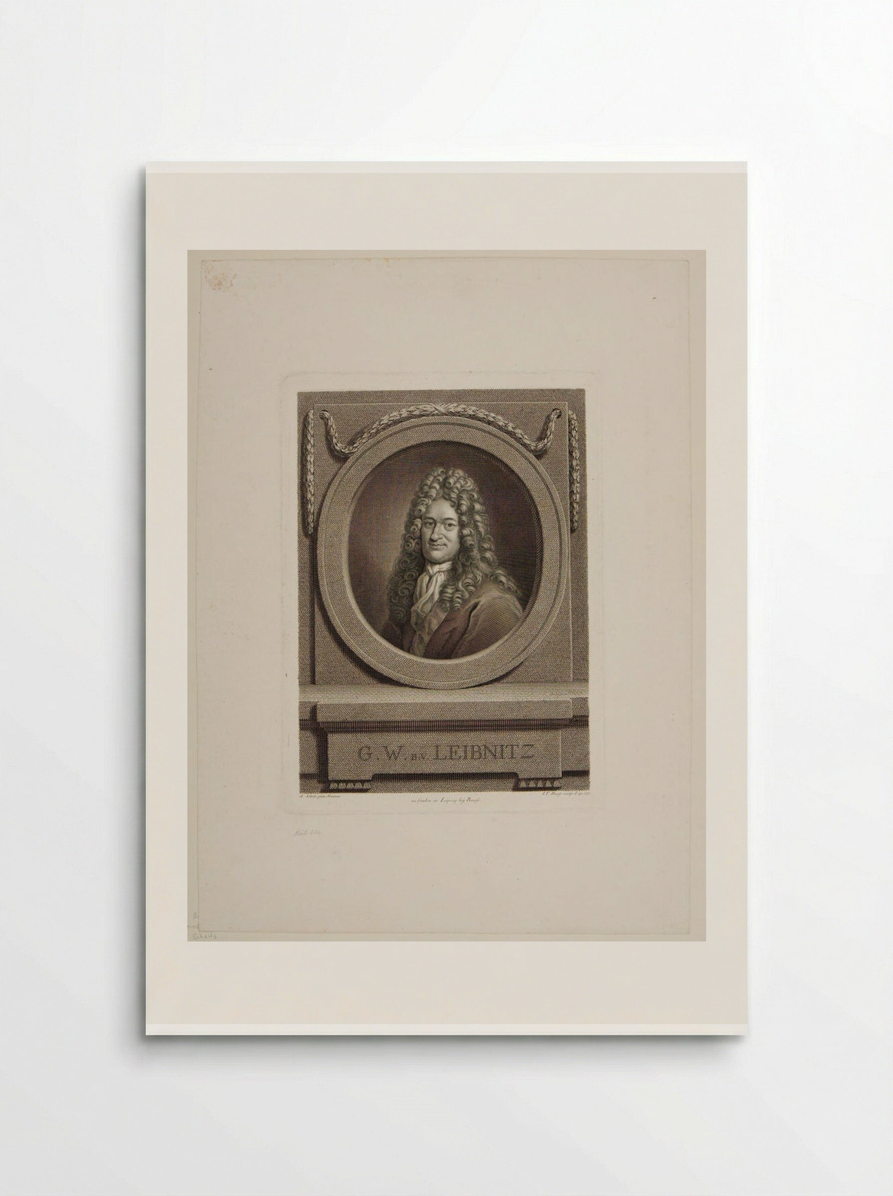 Gottfried Wilhelm, Freiherr von Leibniz - Johann Friedrich Bause - Poster