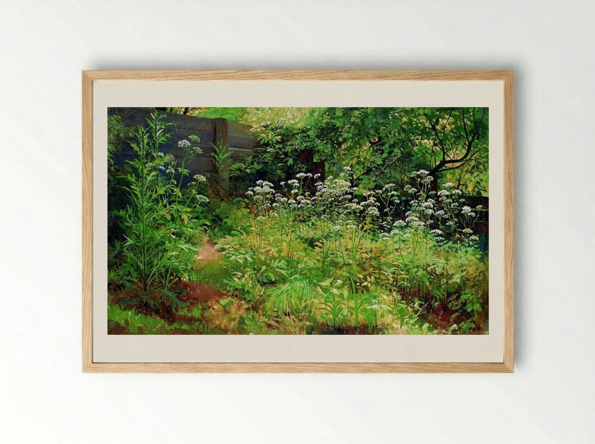 Goutweed-grass. Pargolovo - Ivan Shishkin - Framed Print Wood
