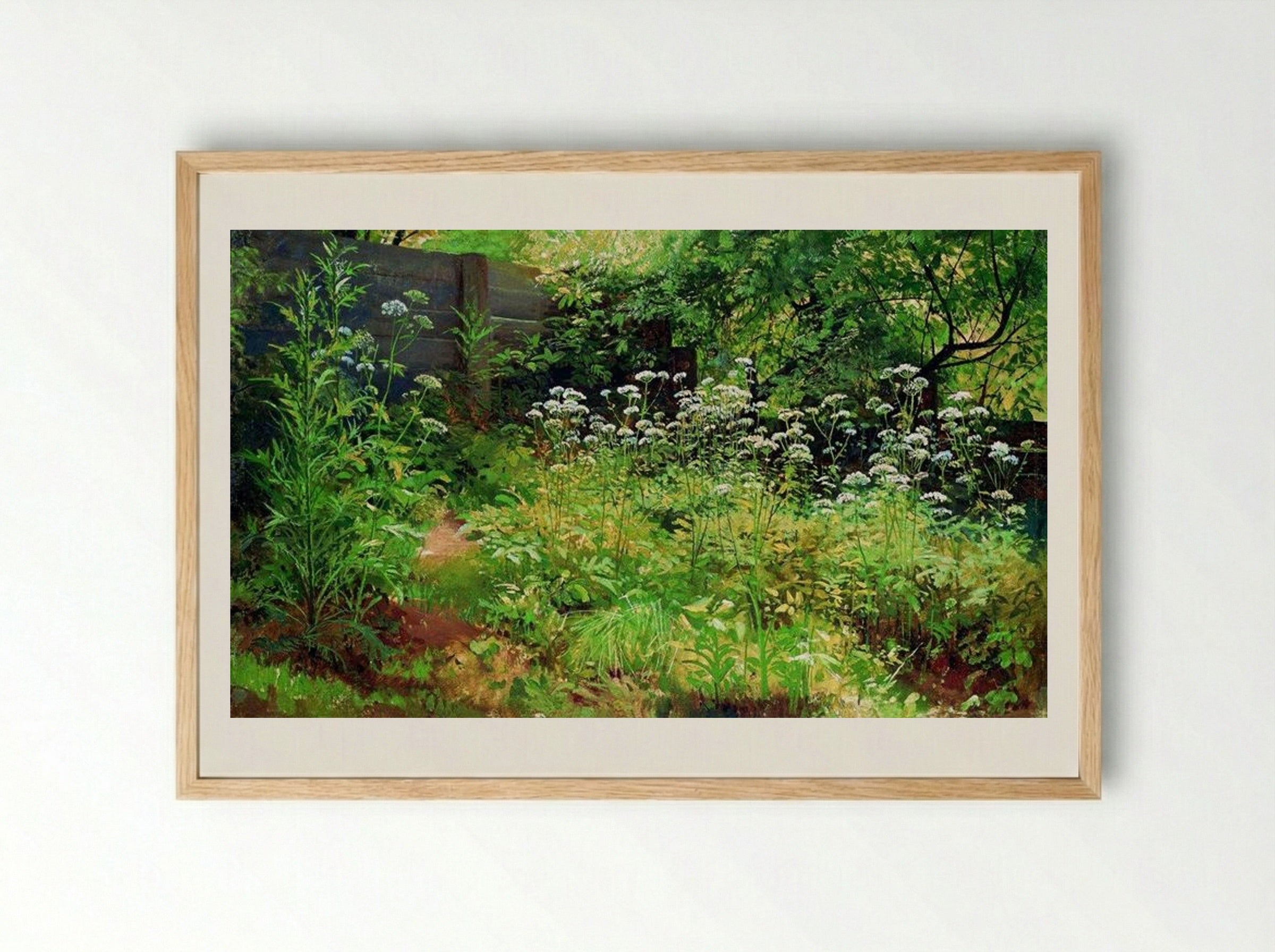 Goutweed-grass. Pargolovo - Ivan Shishkin - Framed Print Wood