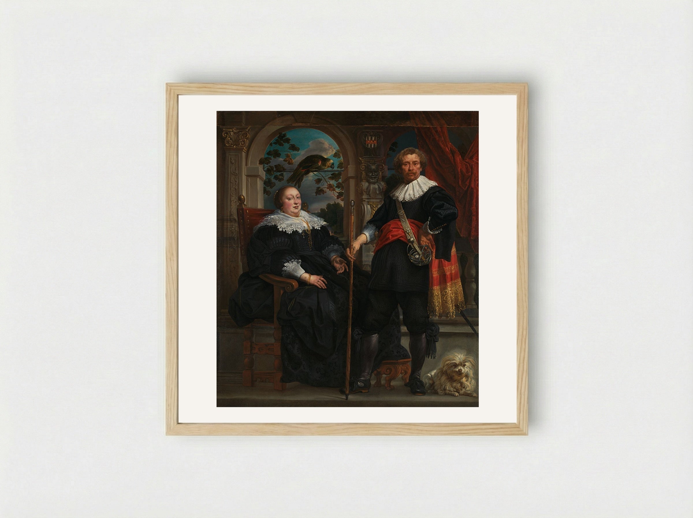 Govaert van Surpele and his wife - Jacob Jordaens - Framed Print Wood
