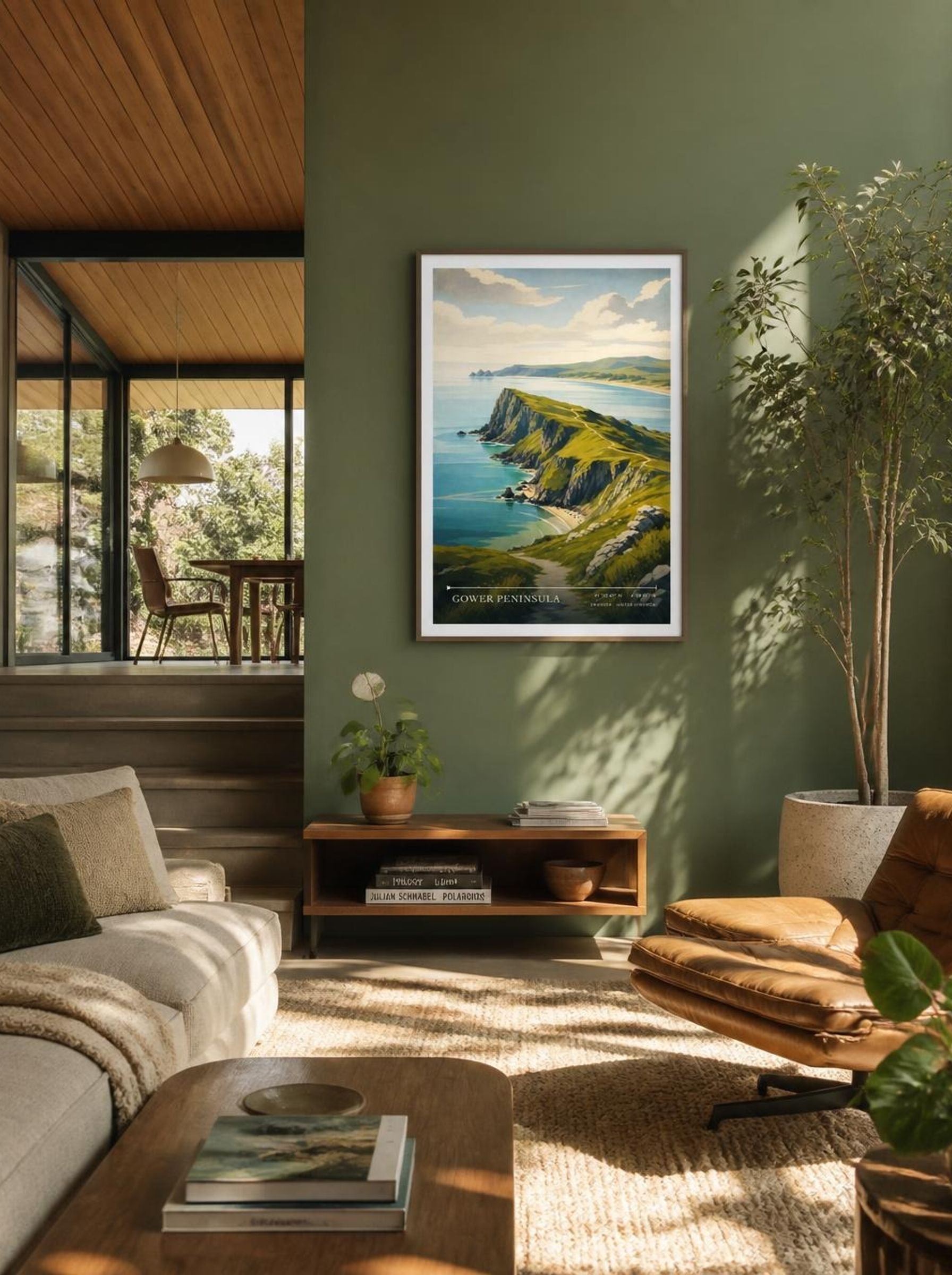 Gower Peninsula Swansea United Kingdom Travel Poster - Lifestyle