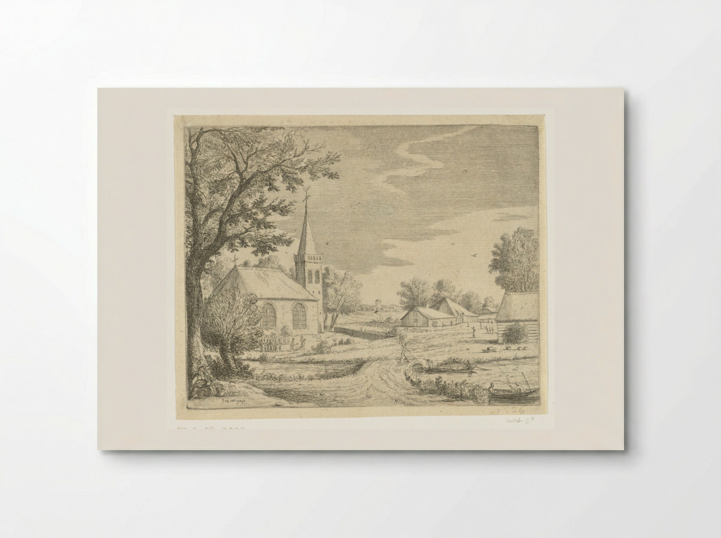 Grafdelvers voor een kerk - Jan van Goyen - Poster