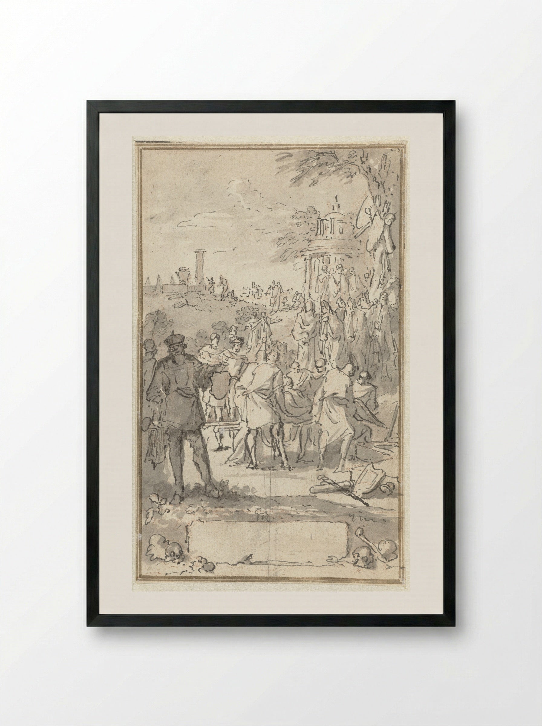 Graflegging (The Entombment) - Jan Goeree - Framed Print Black
