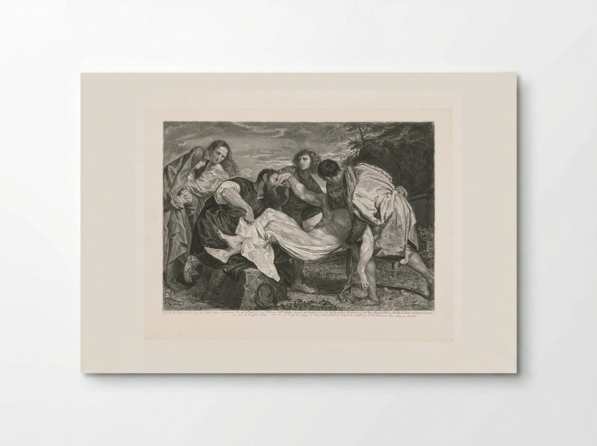 Graflegging van Christus - Johannes de Mare - Poster