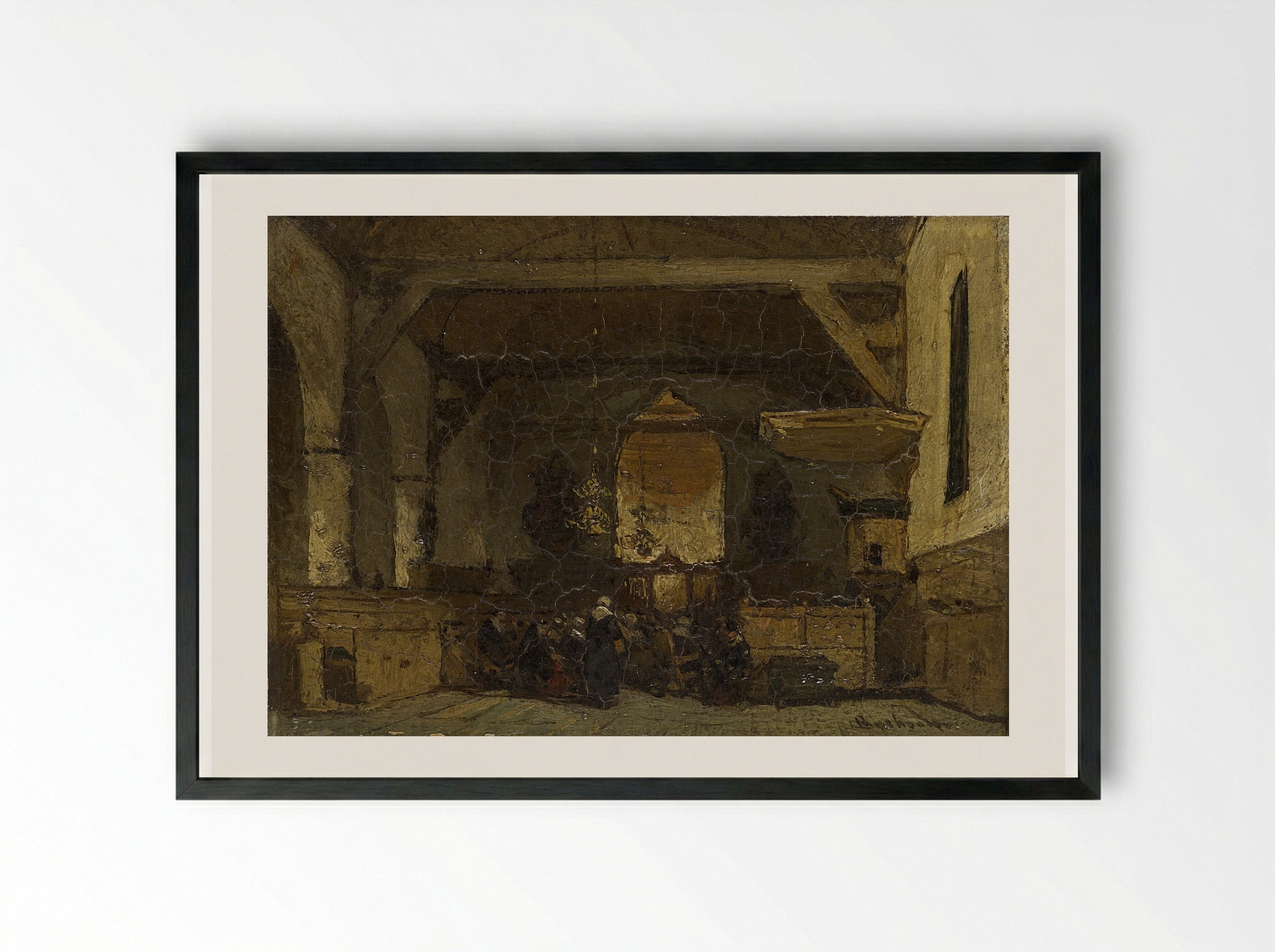 Grafmonument van Engelbrecht I van Nassau - Johannes Bosboom - Framed Print Black