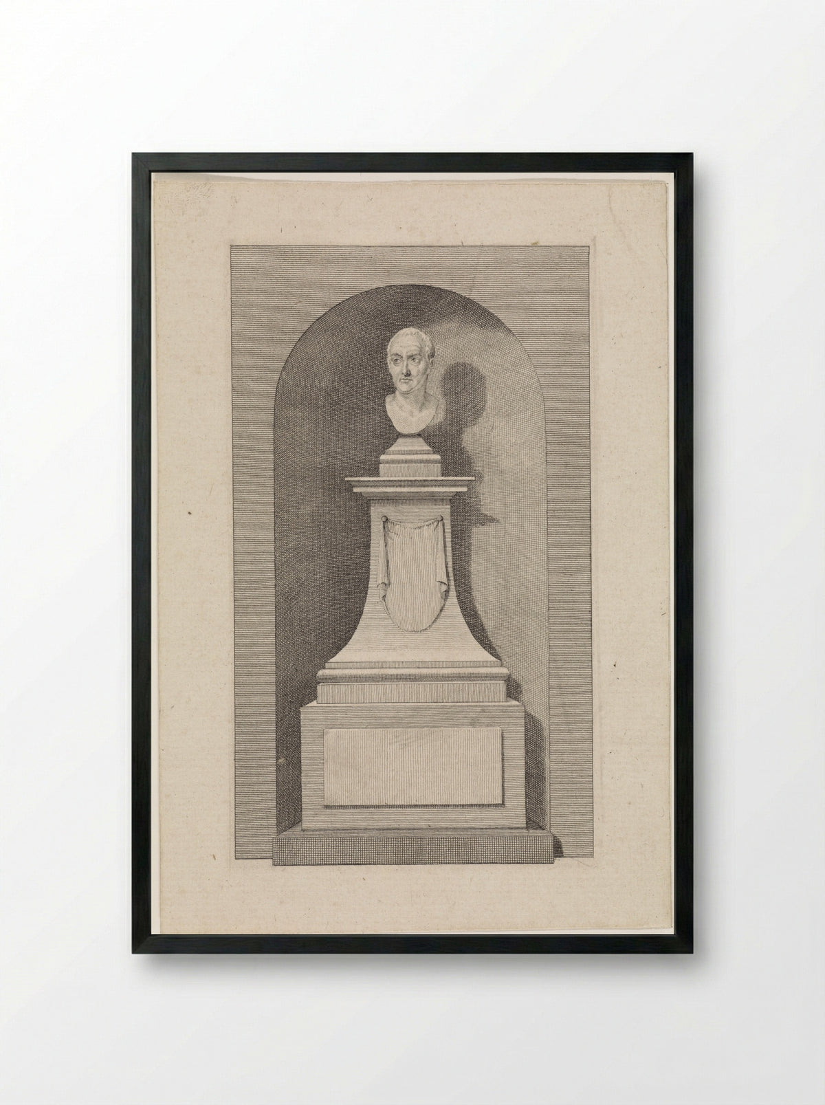 Grafmonument voor Petrus Camper - Daniël Vrijdag - Framed Print Black