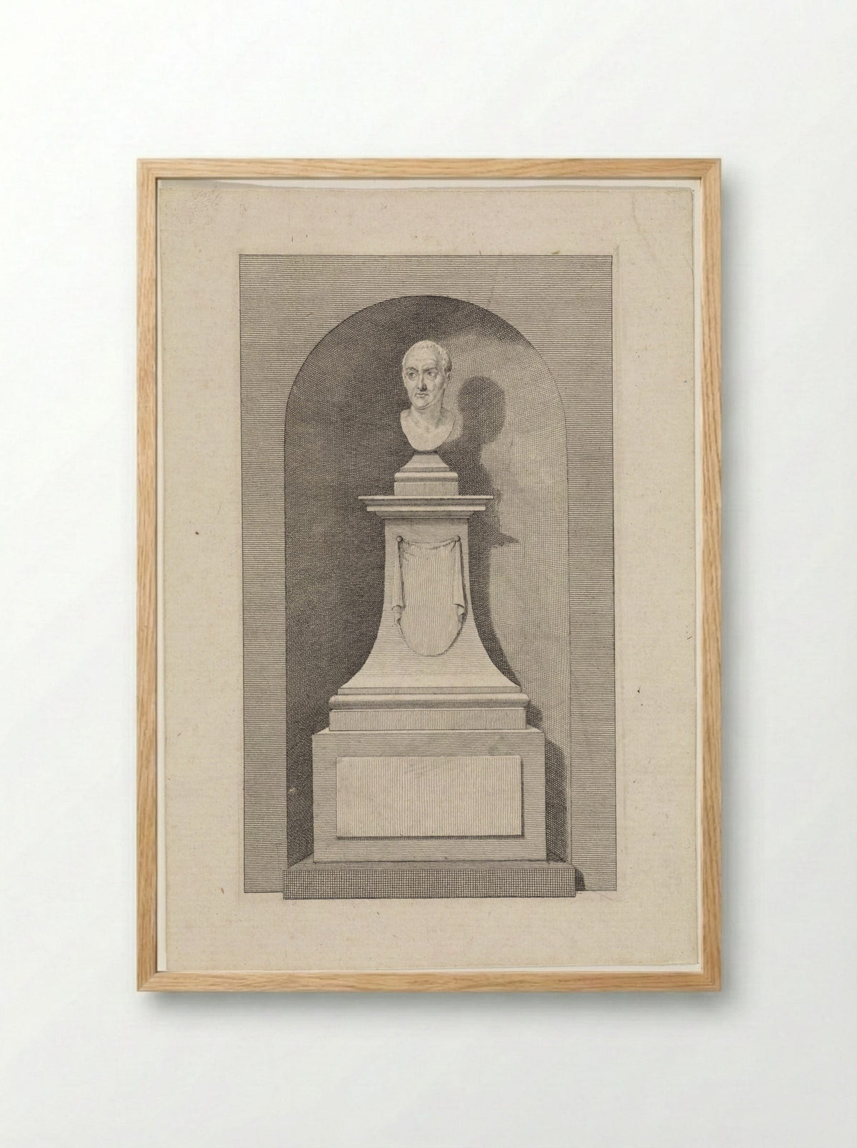 Grafmonument voor Petrus Camper - Daniël Vrijdag - Framed Print Wood