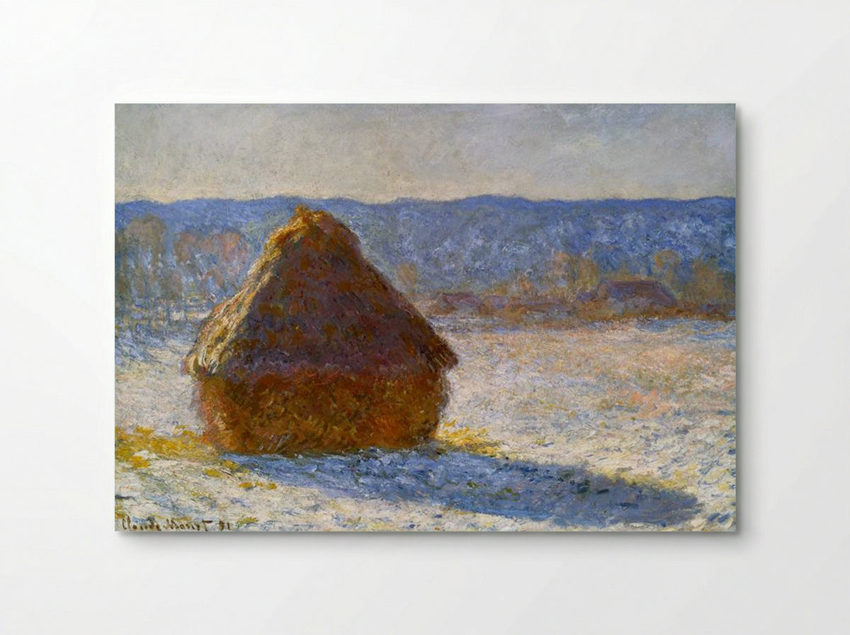 Grainstack, Snow Effect, Morning - Claude Monet - Poster