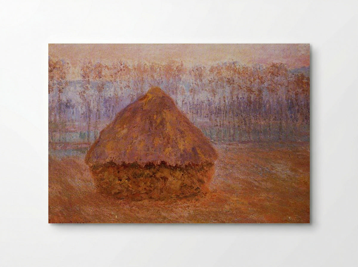 Grainstack in Winter, Misty Weather - Claude Monet - Poster